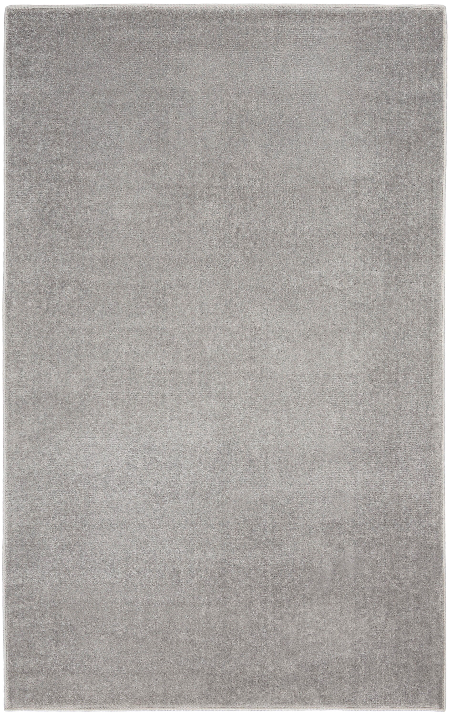 Nourison Home Nourison Nourison Essentials 3' x 5' Silver Grey Outdoor Indoor/Outdoor Rug, Silver, large