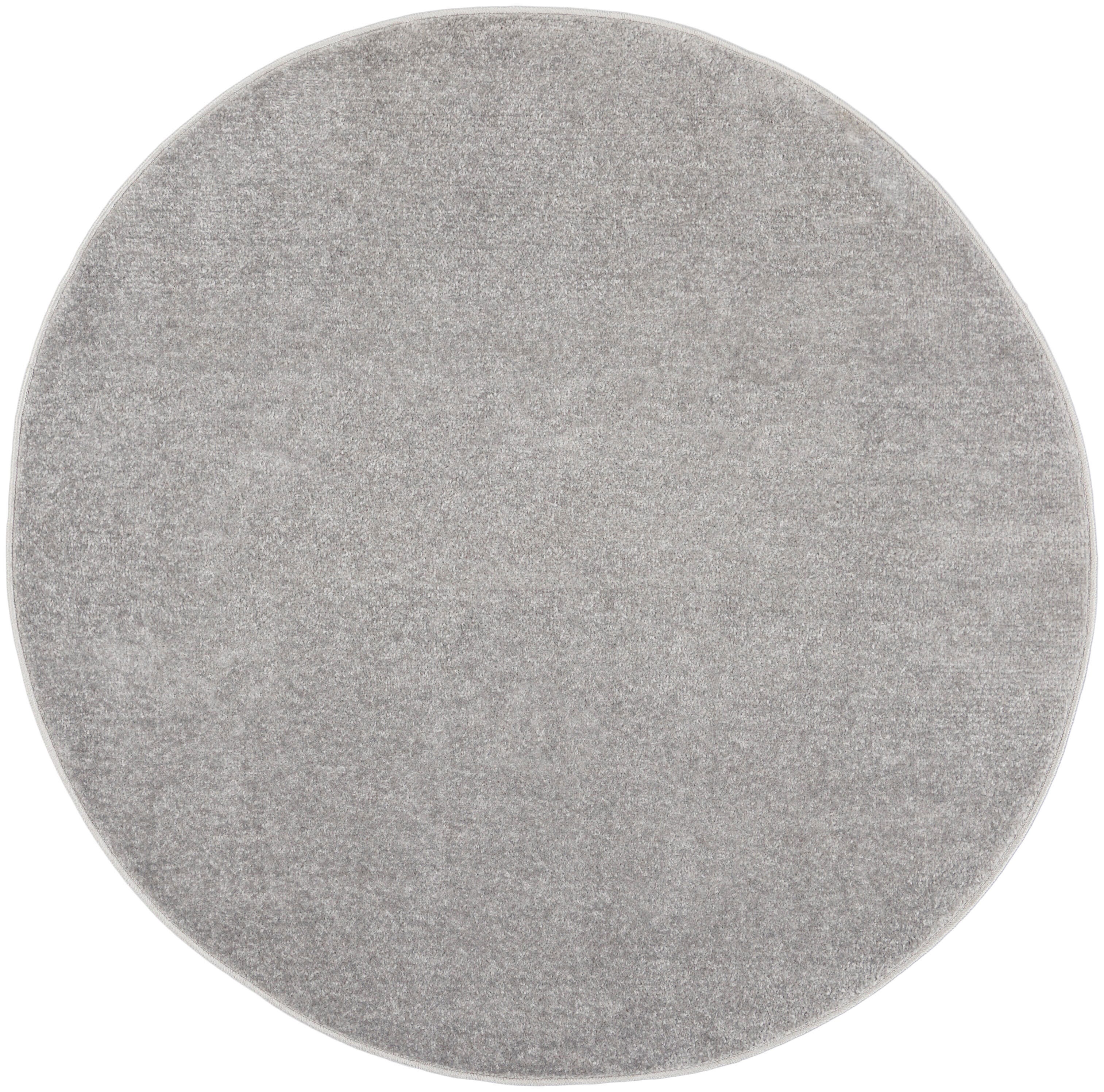 Nourison Home Nourison Nourison Essentials 4' x round Silver Grey Outdoor Indoor/Outdoor Rug, Silver, large