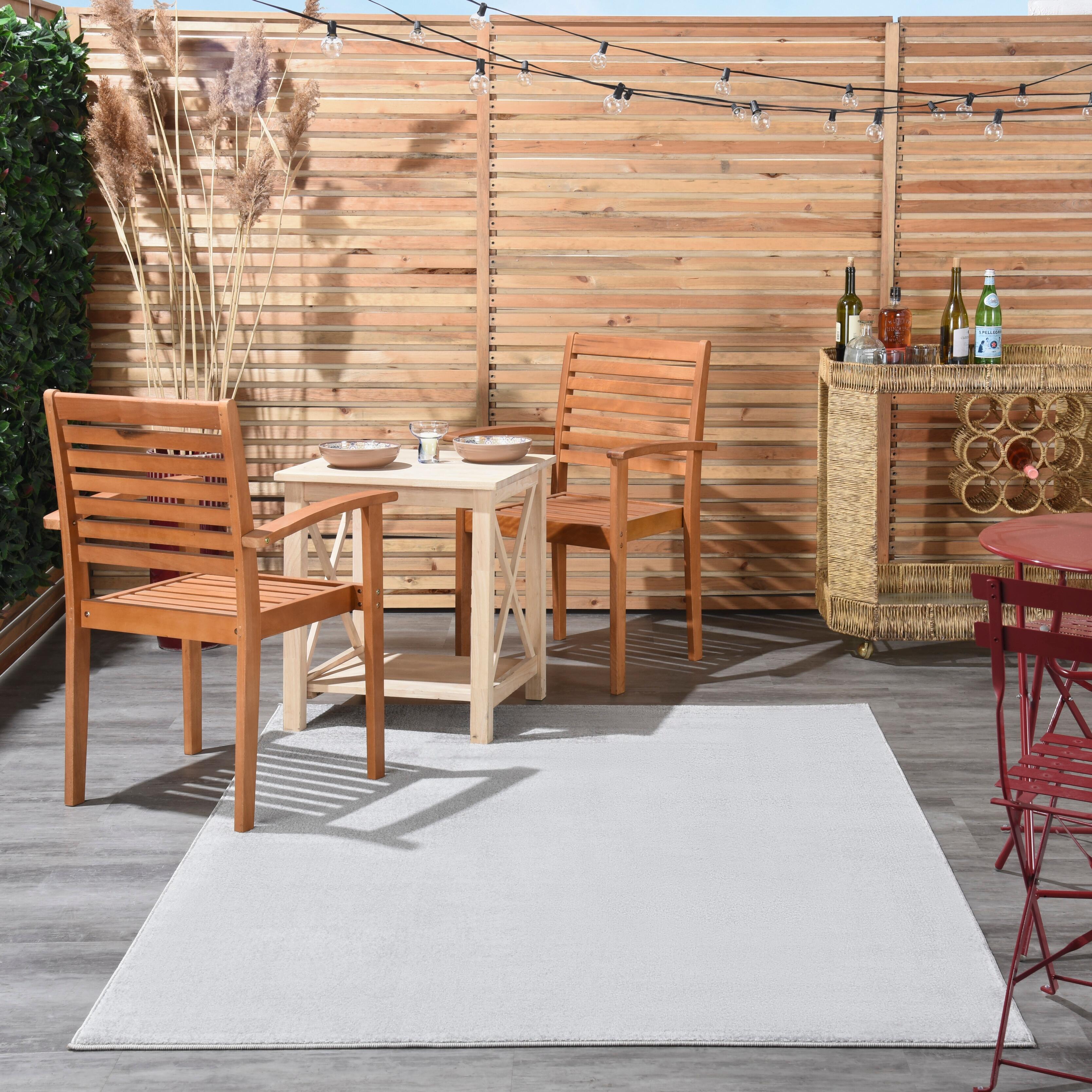 Nourison Home Nourison Nourison Essentials 4' x 6' Silver Grey Outdoor Indoor/Outdoor Rug, Silver, rollover