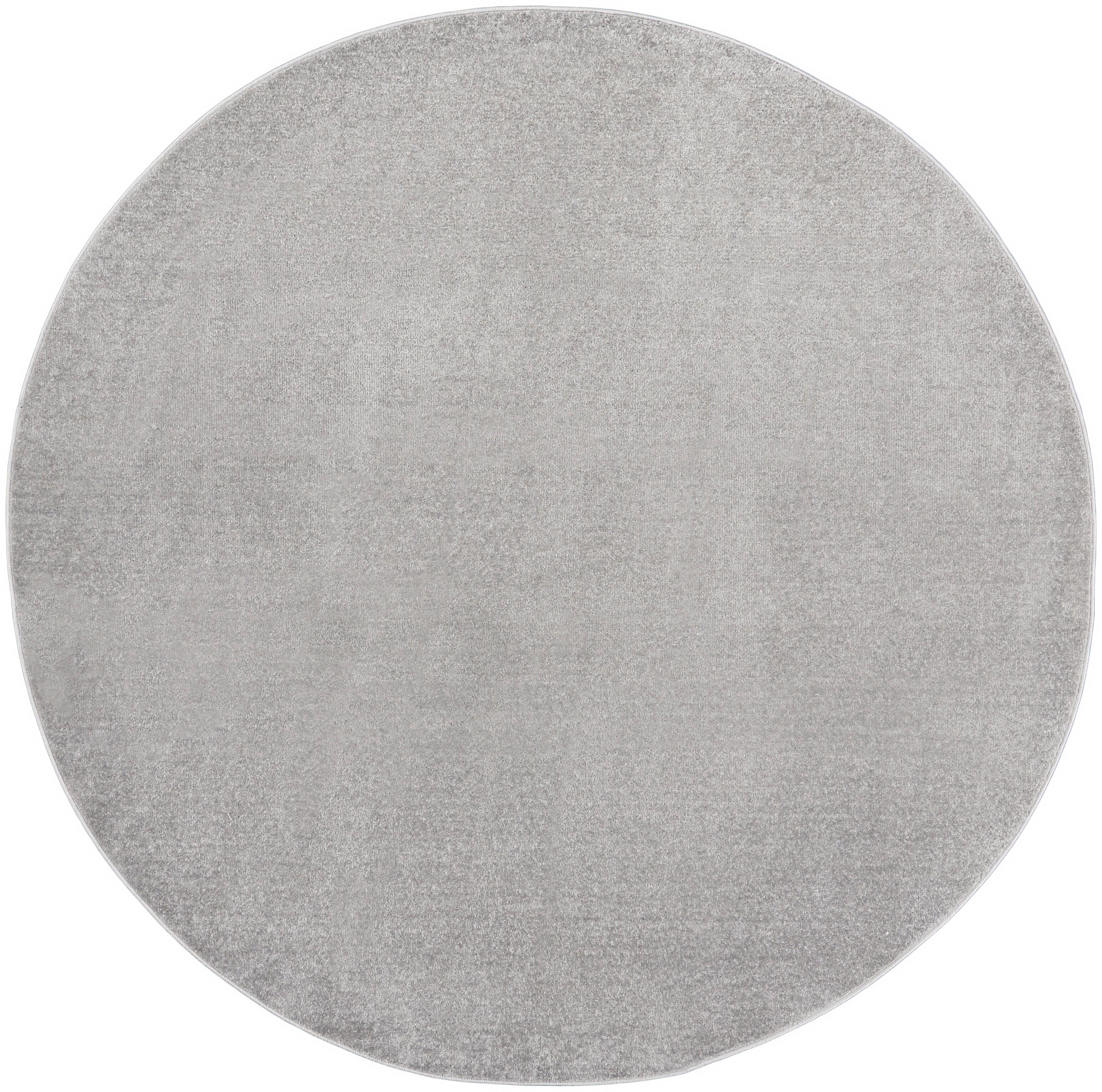 Nourison Home Nourison Nourison Essentials 6' x ROUND Silver Grey Outdoor Indoor/Outdoor Rug, Silver, large