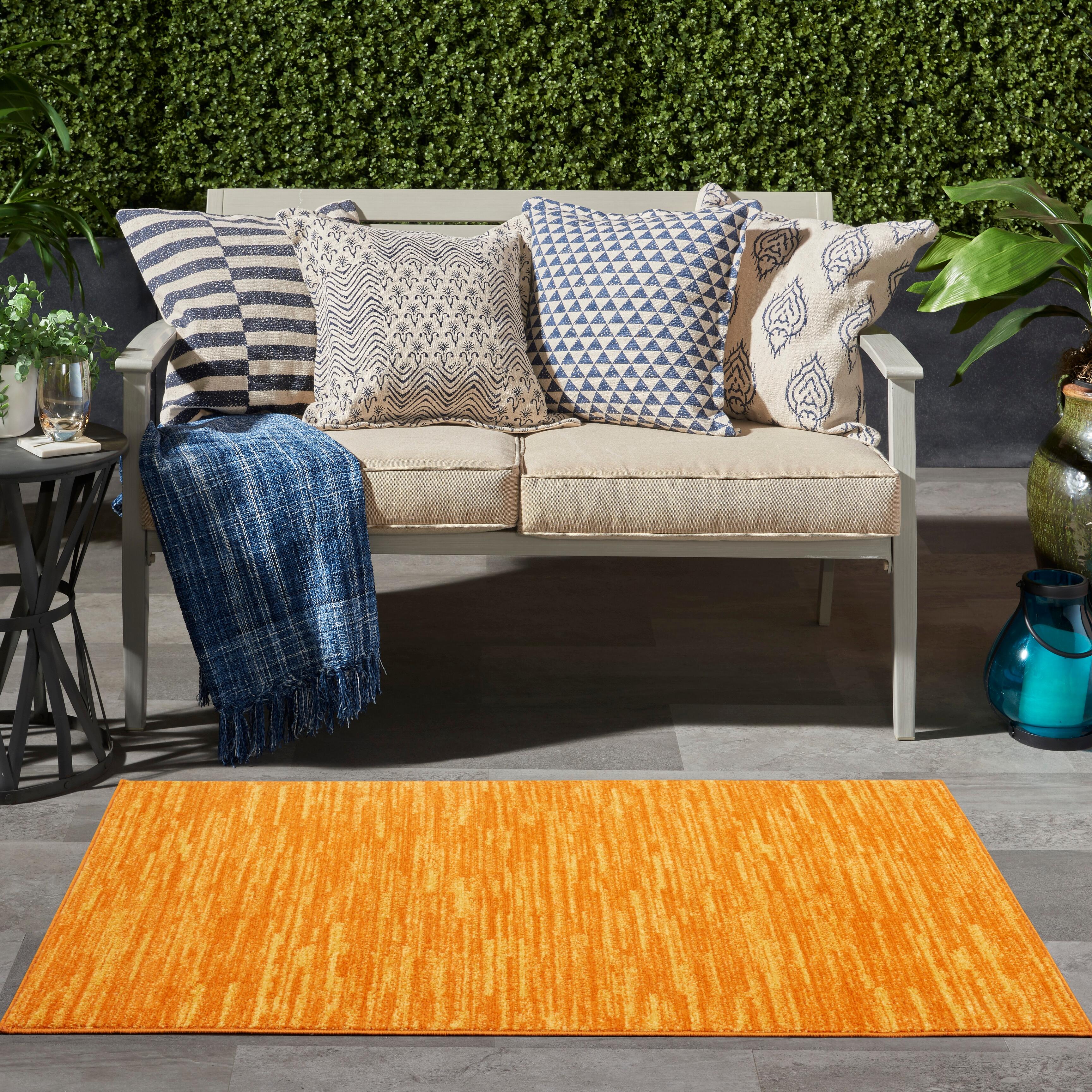 Nourison Home Nourison Nourison Essentials 3' x 5' Sunburst Outdoor Indoor/Outdoor Rug, Sunburst, rollover