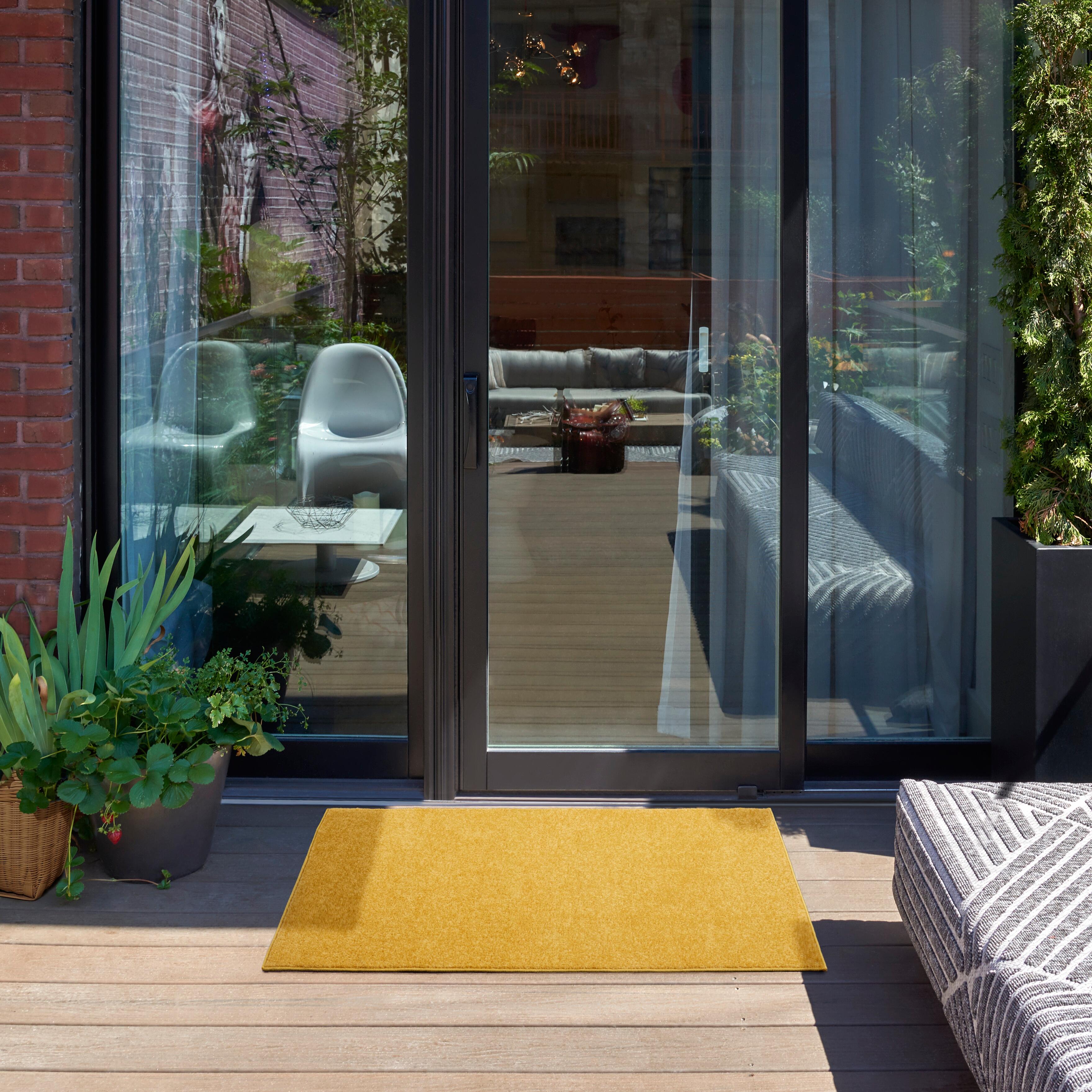 Nourison Home Nourison Nourison Essentials 2' x 4' Yellow Outdoor Indoor/Outdoor Rug, Yellow, rollover