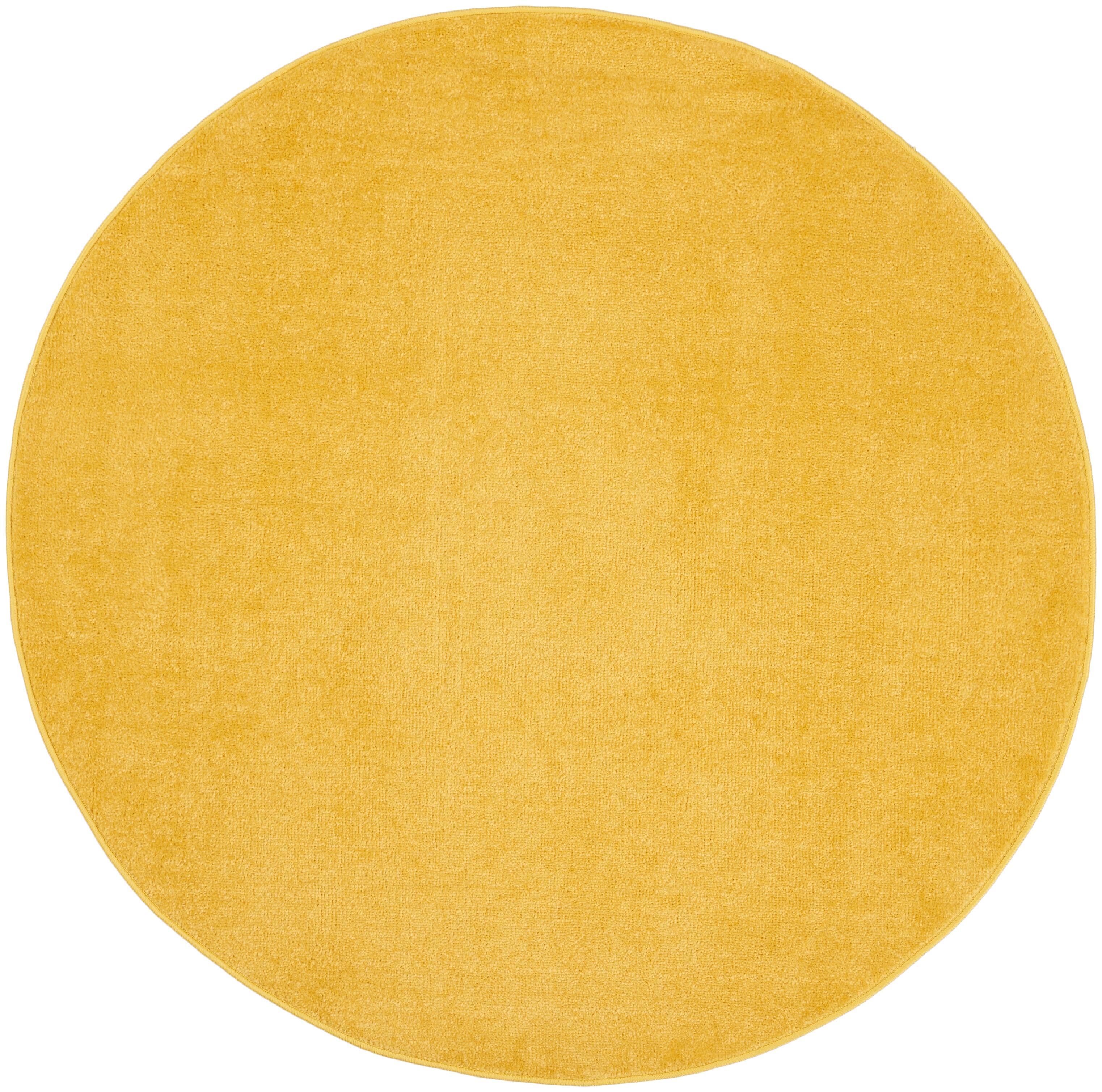 Nourison Home Nourison Nourison Essentials 4' x round Yellow Outdoor Indoor/Outdoor Rug, Yellow, large