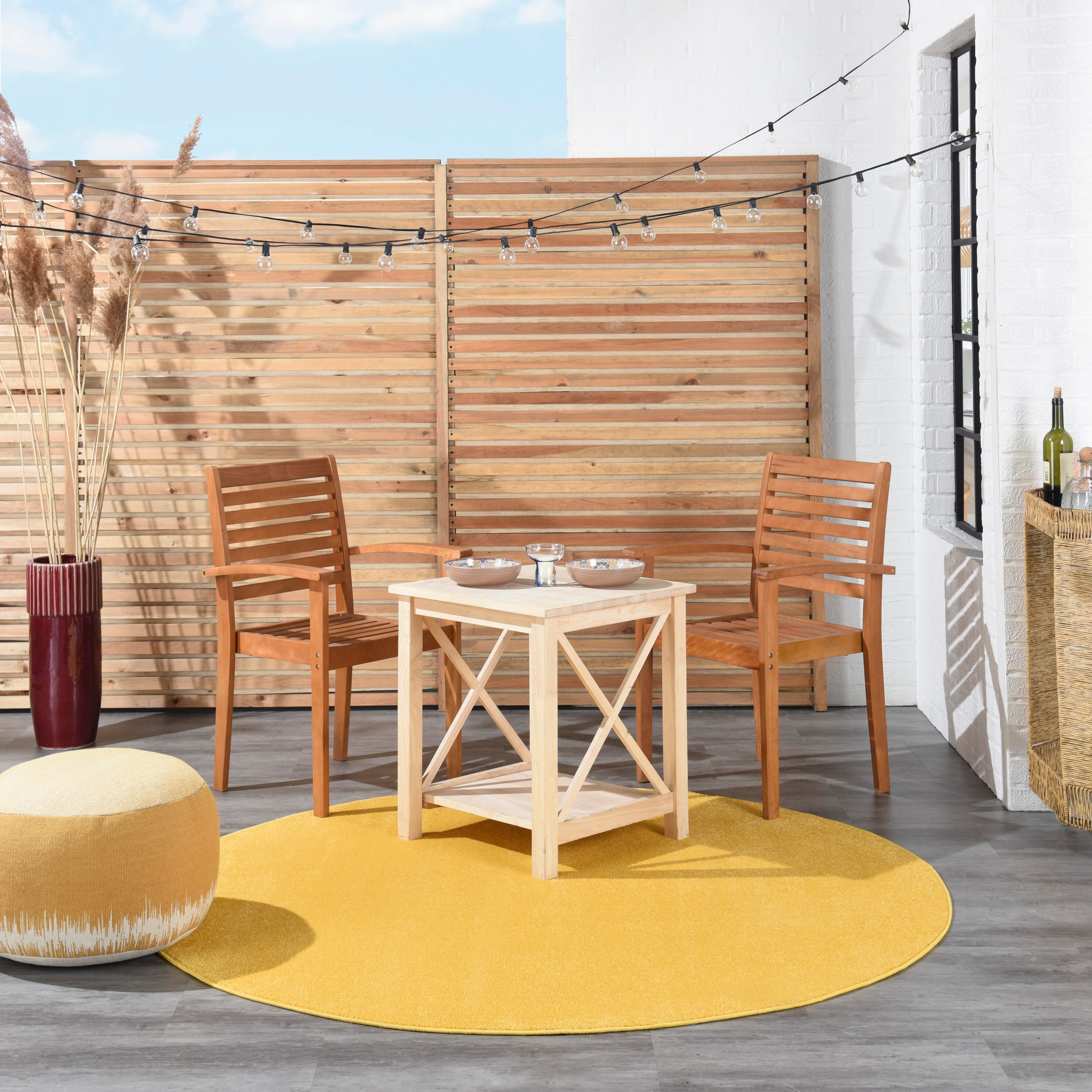 Nourison Home Nourison Nourison Essentials 6' x ROUND Yellow Outdoor Indoor/Outdoor Rug, Yellow, rollover