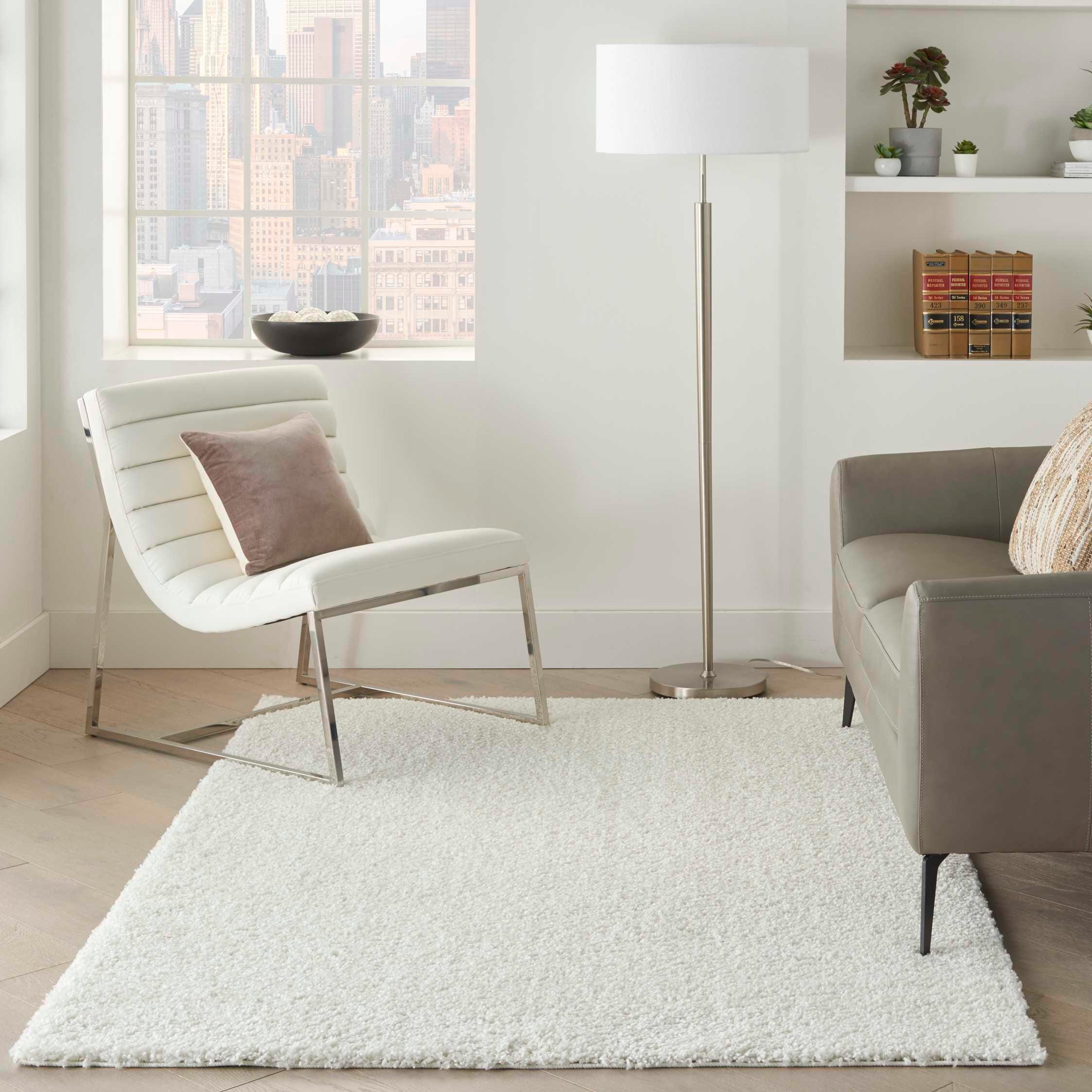 Nourison Home Nourison Shangri-La 5' x 7' Ivory Shag Indoor Rug, Ivory, rollover