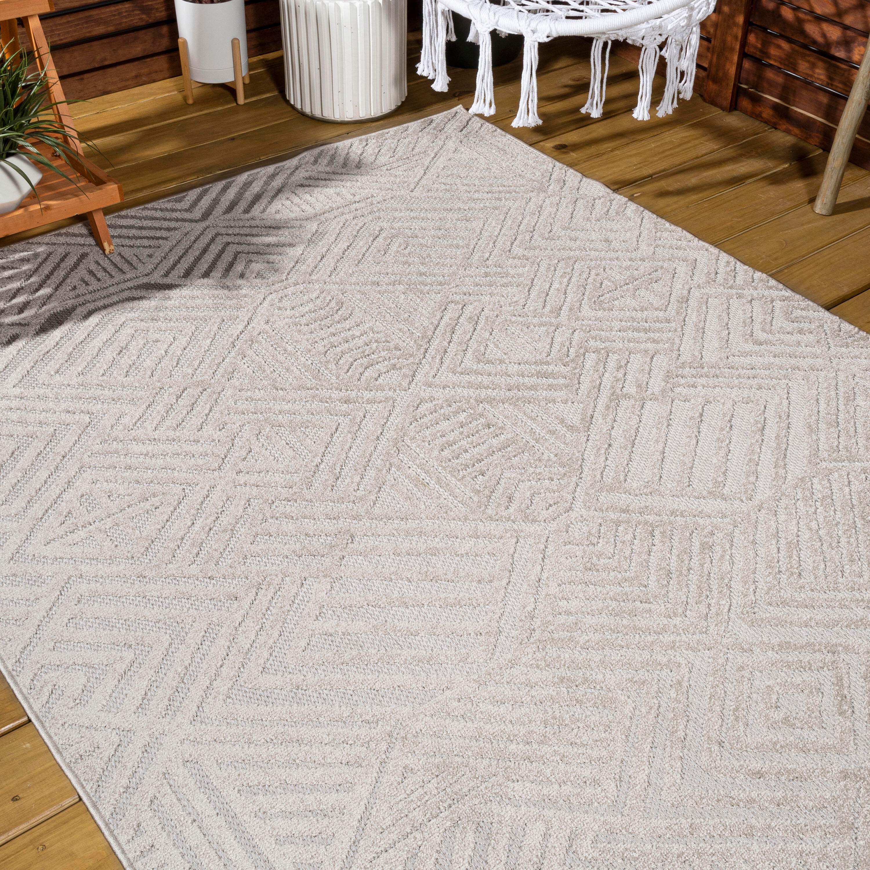 Deco Design Rug Jonathan Y Jordan High-Low Pile Art Deco Geometric 8' x 10' Indoor ...