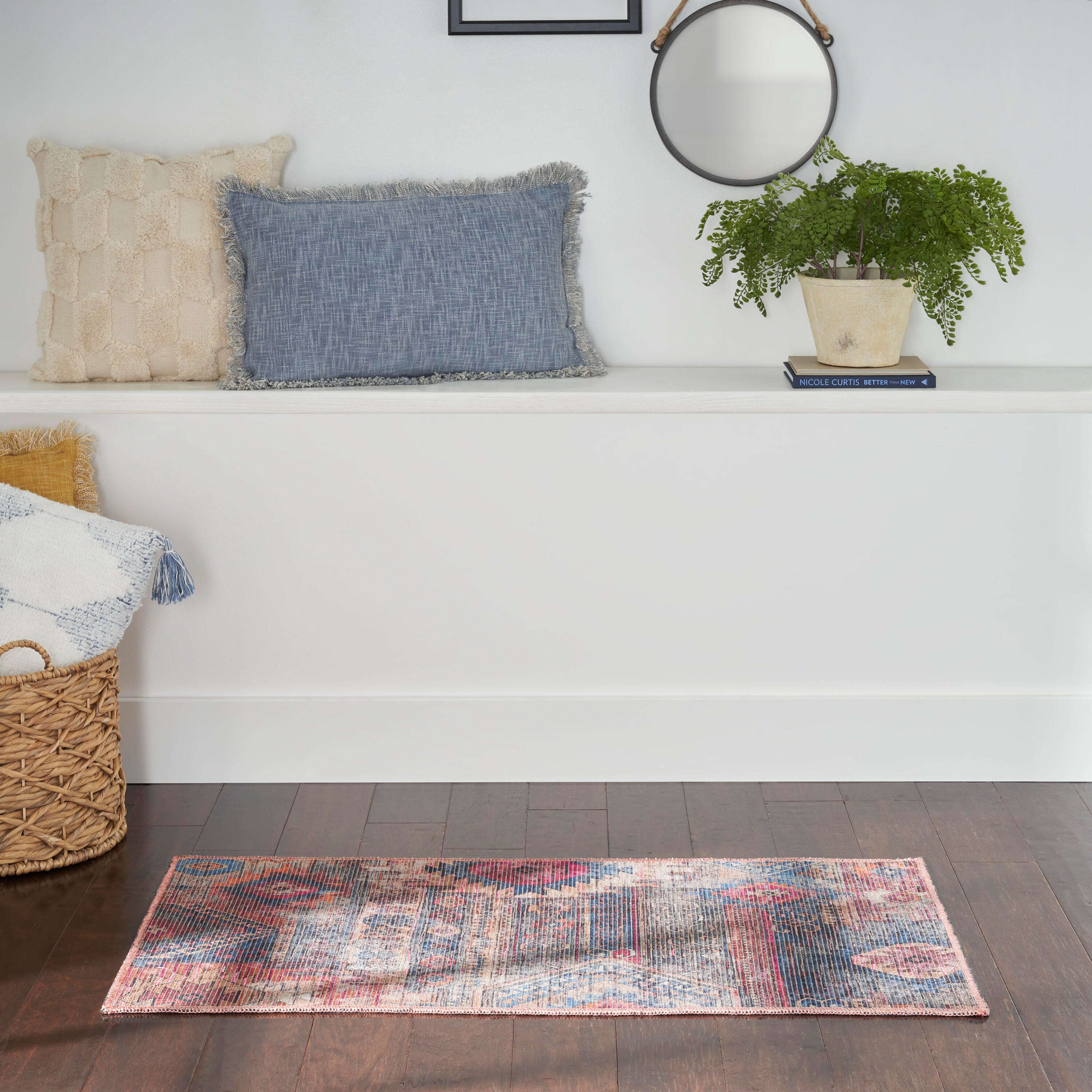 Nourison Home  Nicole Curtis Machine Washable Series 1 2' x 3'9" Multicolor Vintage Indoor Rug, Multi, rollover