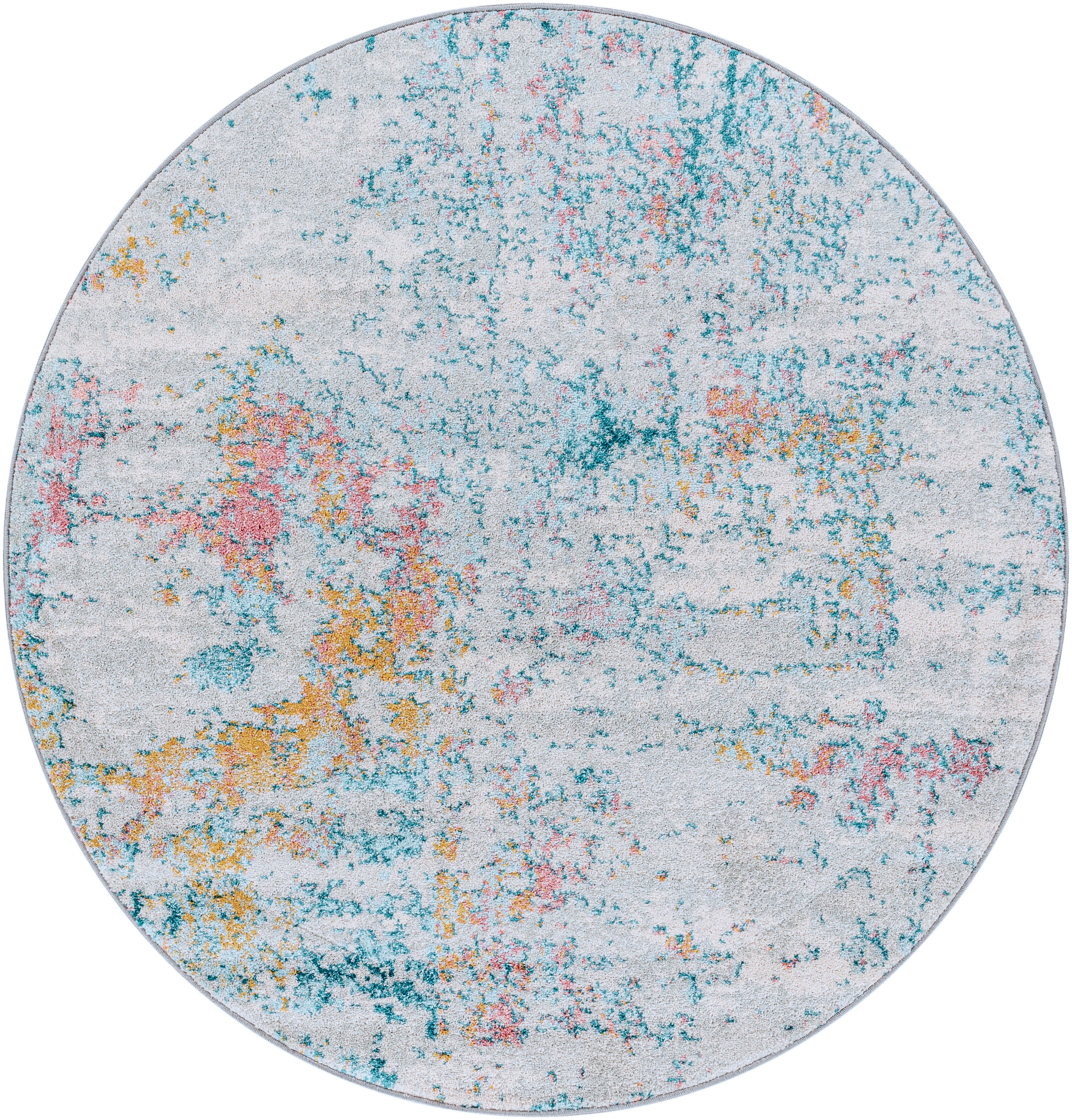 Surya Sunderland Modern Area Rug, Aqua/Coral, large