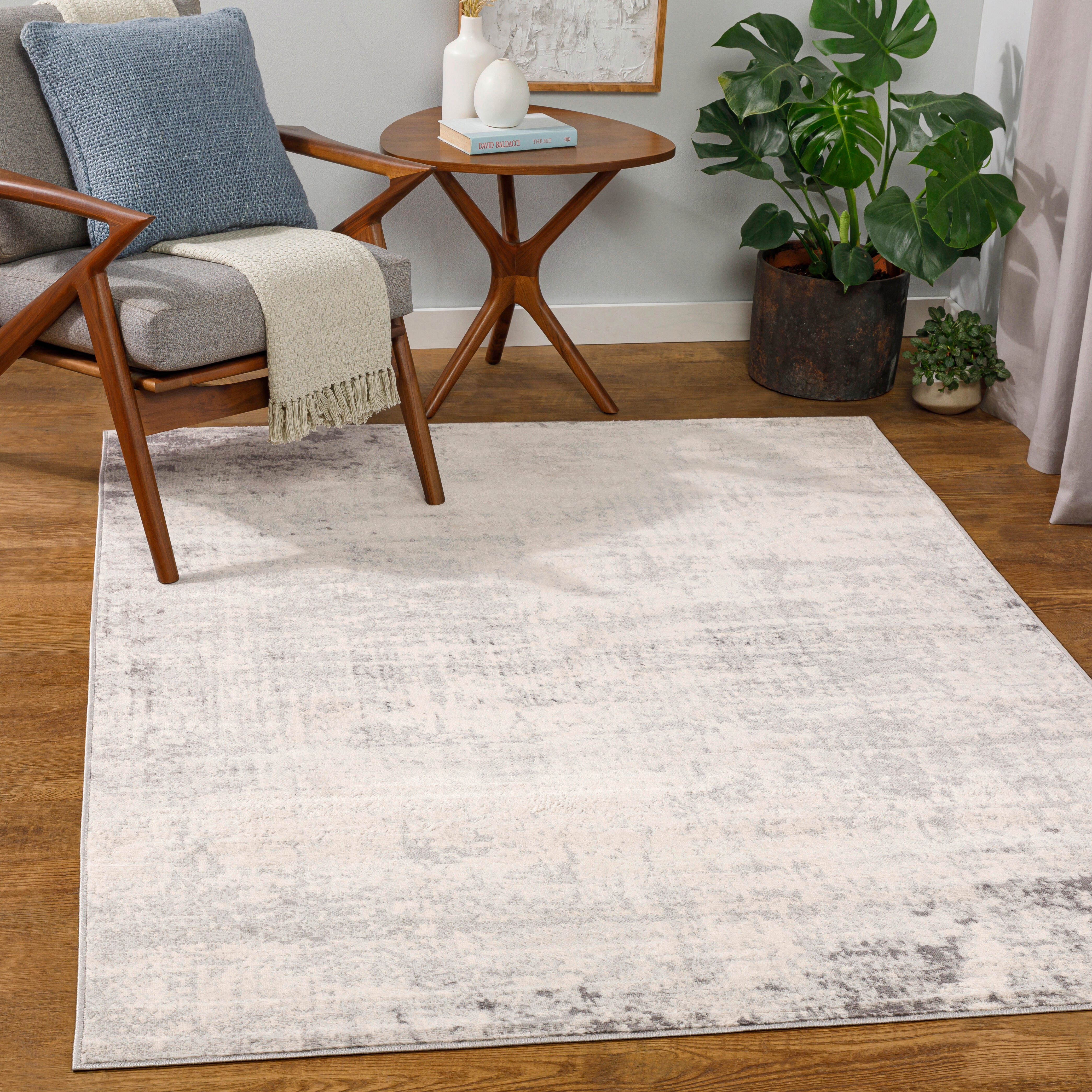 Surya Roma Modern Area Rug, Medium Gray, rollover