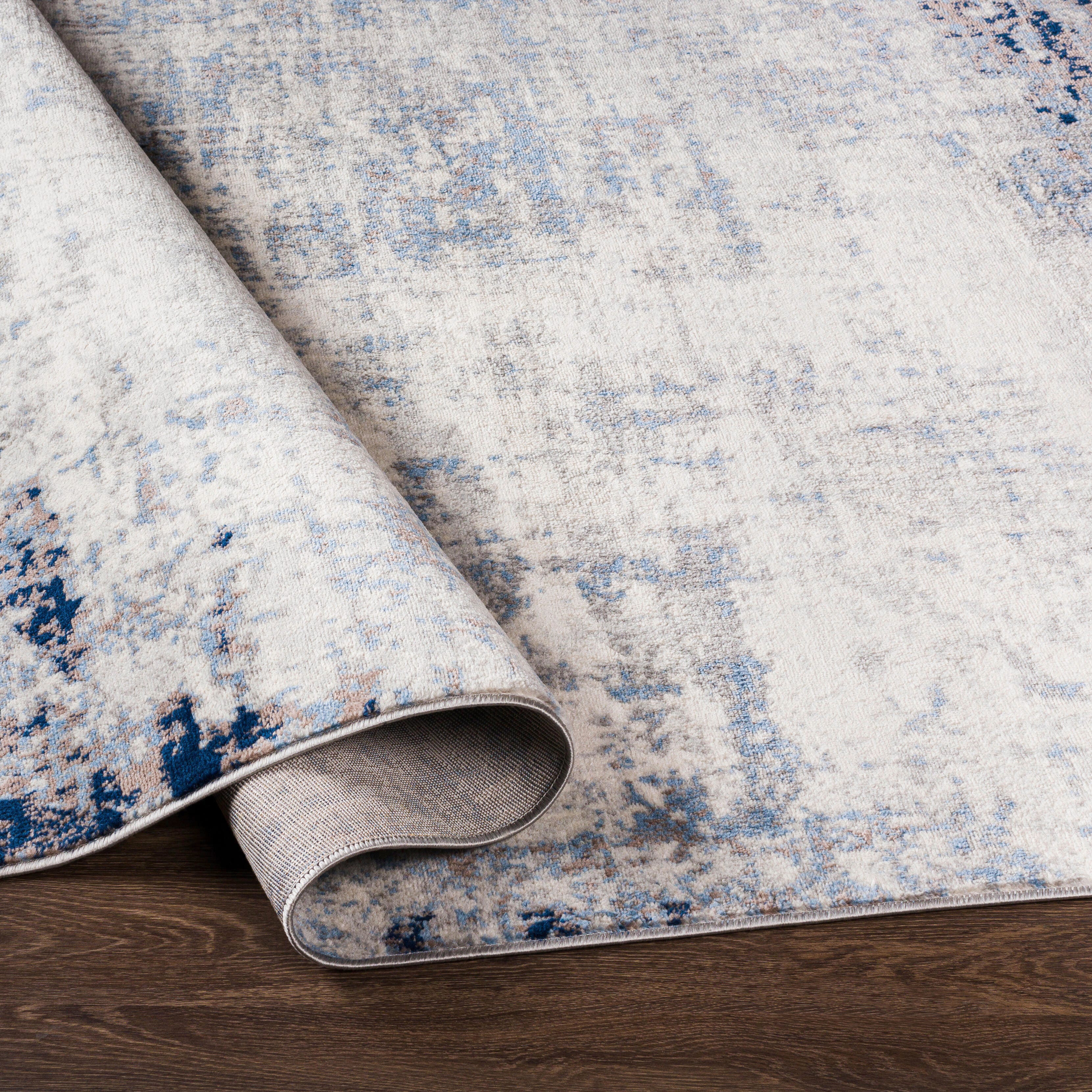 Surya Roma Modern Area Rug, Dark Blue, large