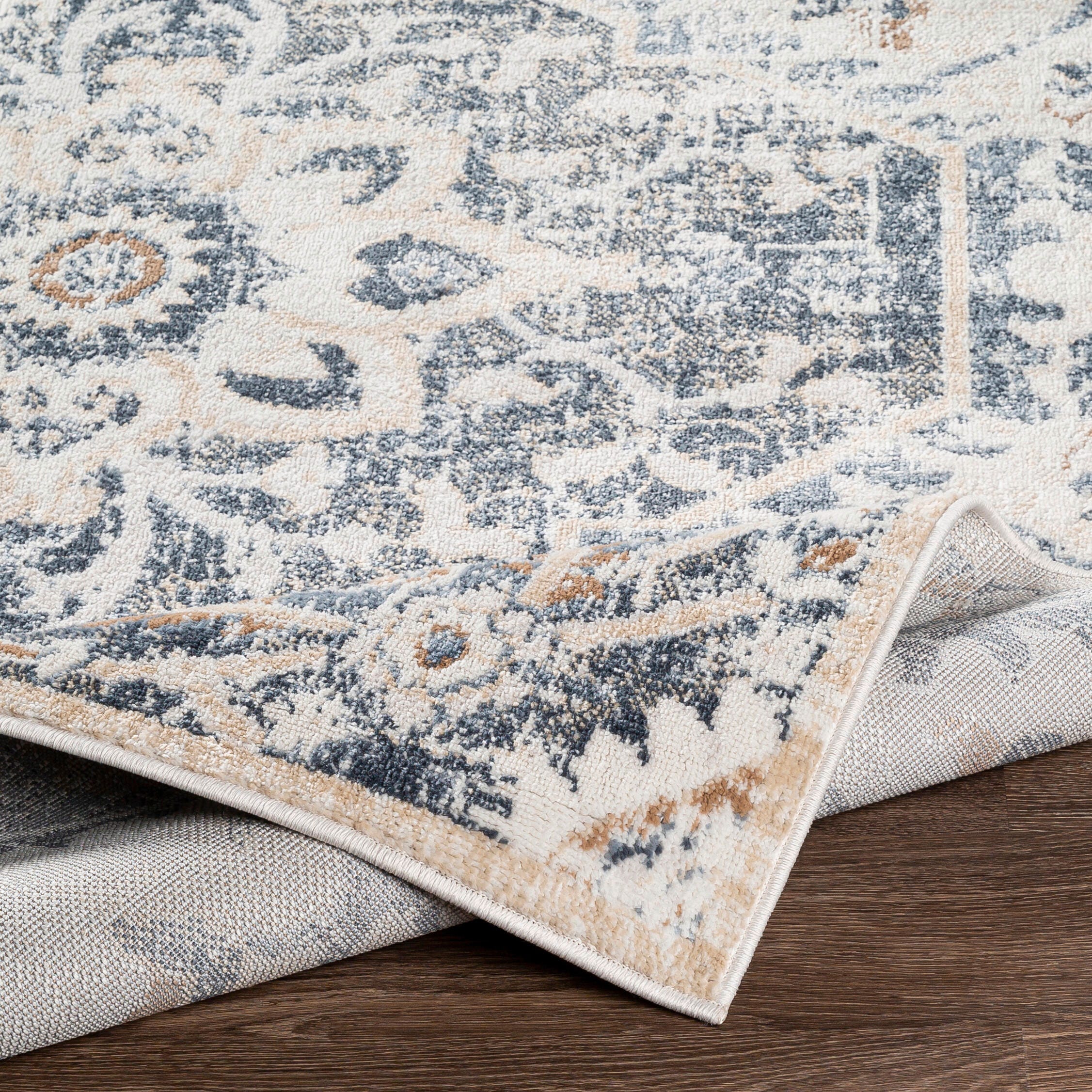 Surya St tropez Traditional Area Rug, Denim/Cream, large