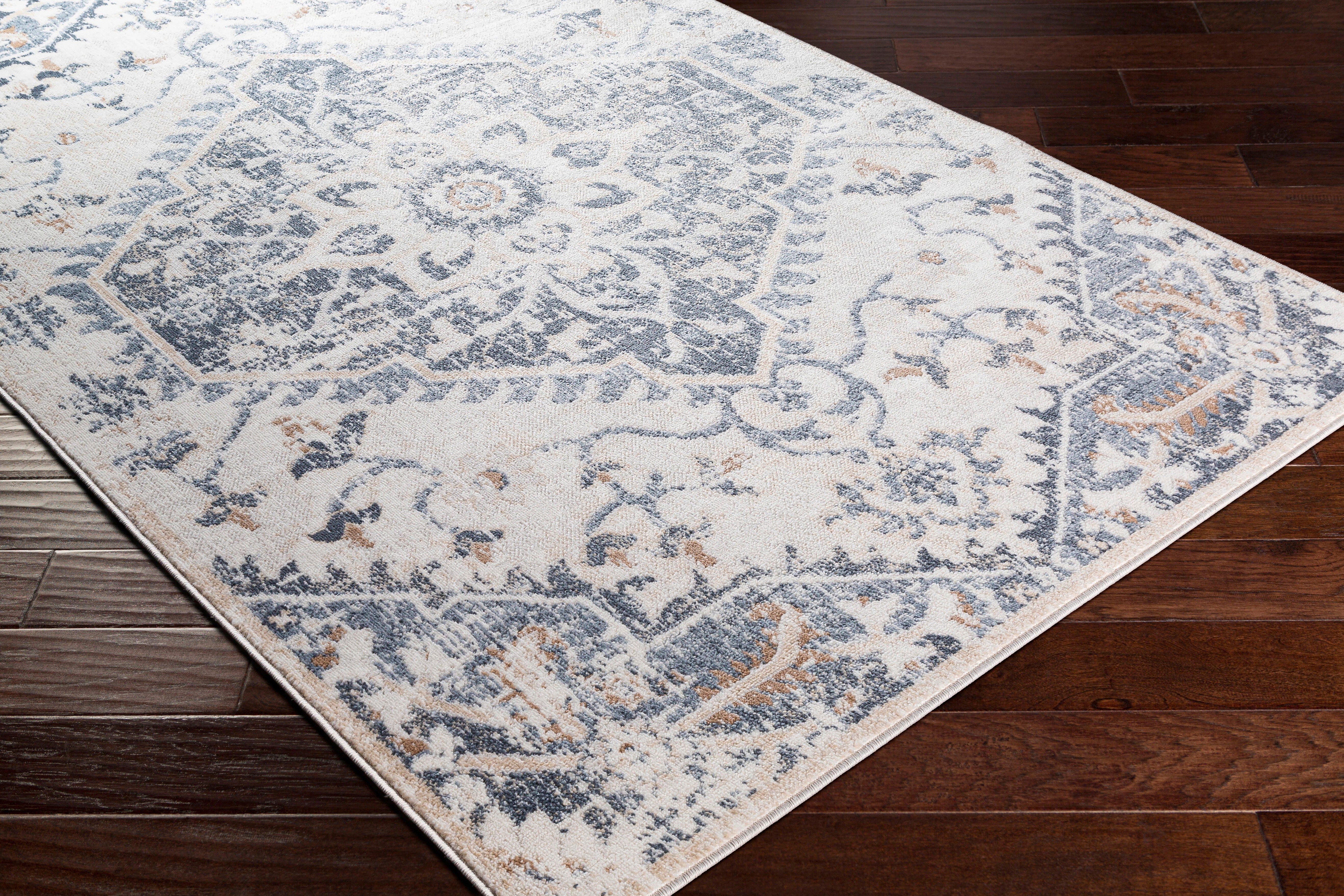 Surya St tropez Traditional Area Rug, Denim/Cream, large