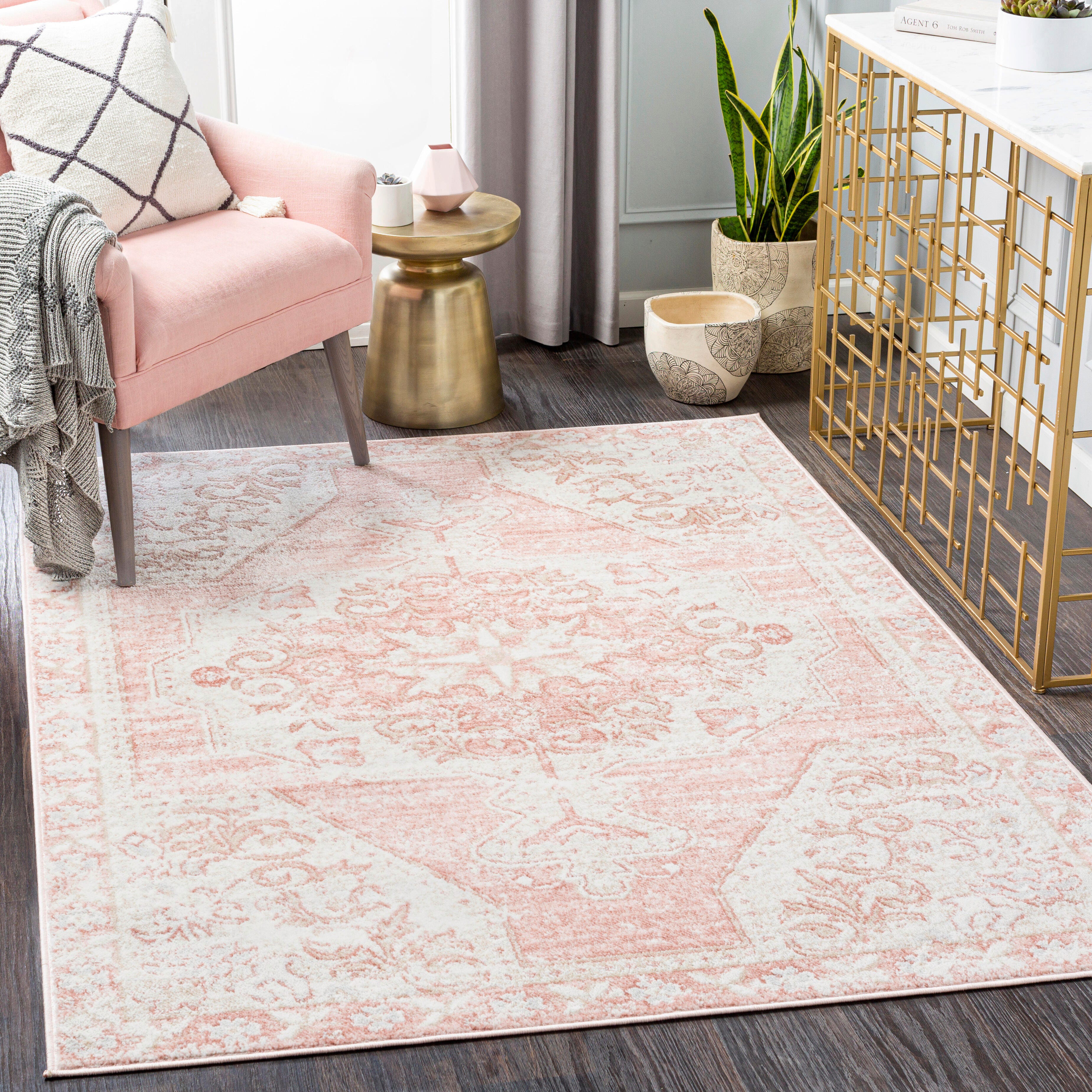 Surya St tropez Transitional Area Rug, Rose, large