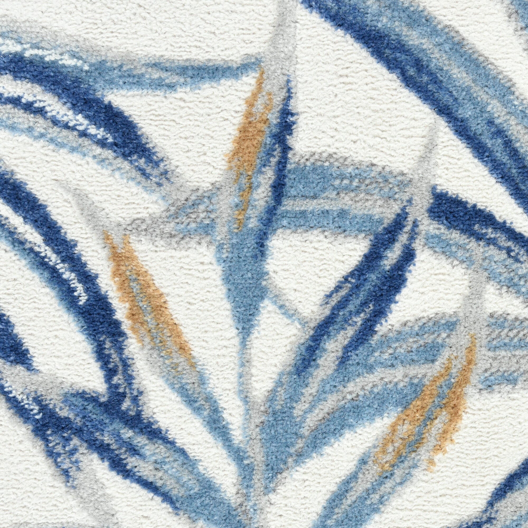 Nourison Home Reef Seaside 5'3" x 7'3" Area Rug, Ivory Blue, large
