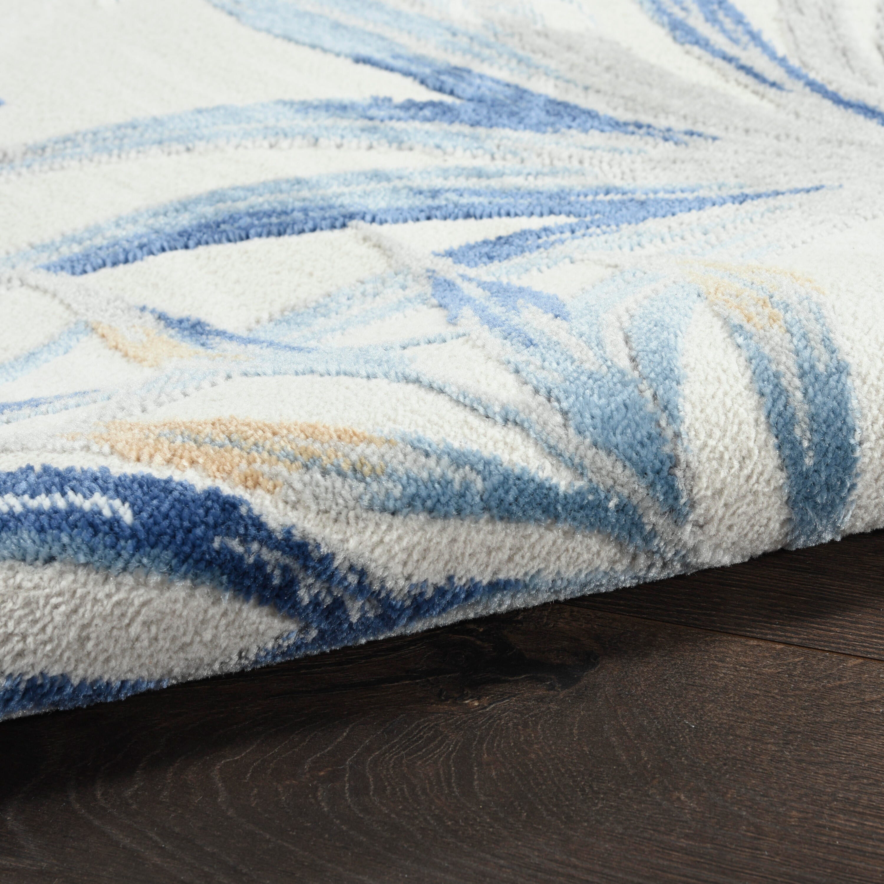 Nourison Home Reef Seaside 5'3" x 7'3" Area Rug, Ivory Blue, large