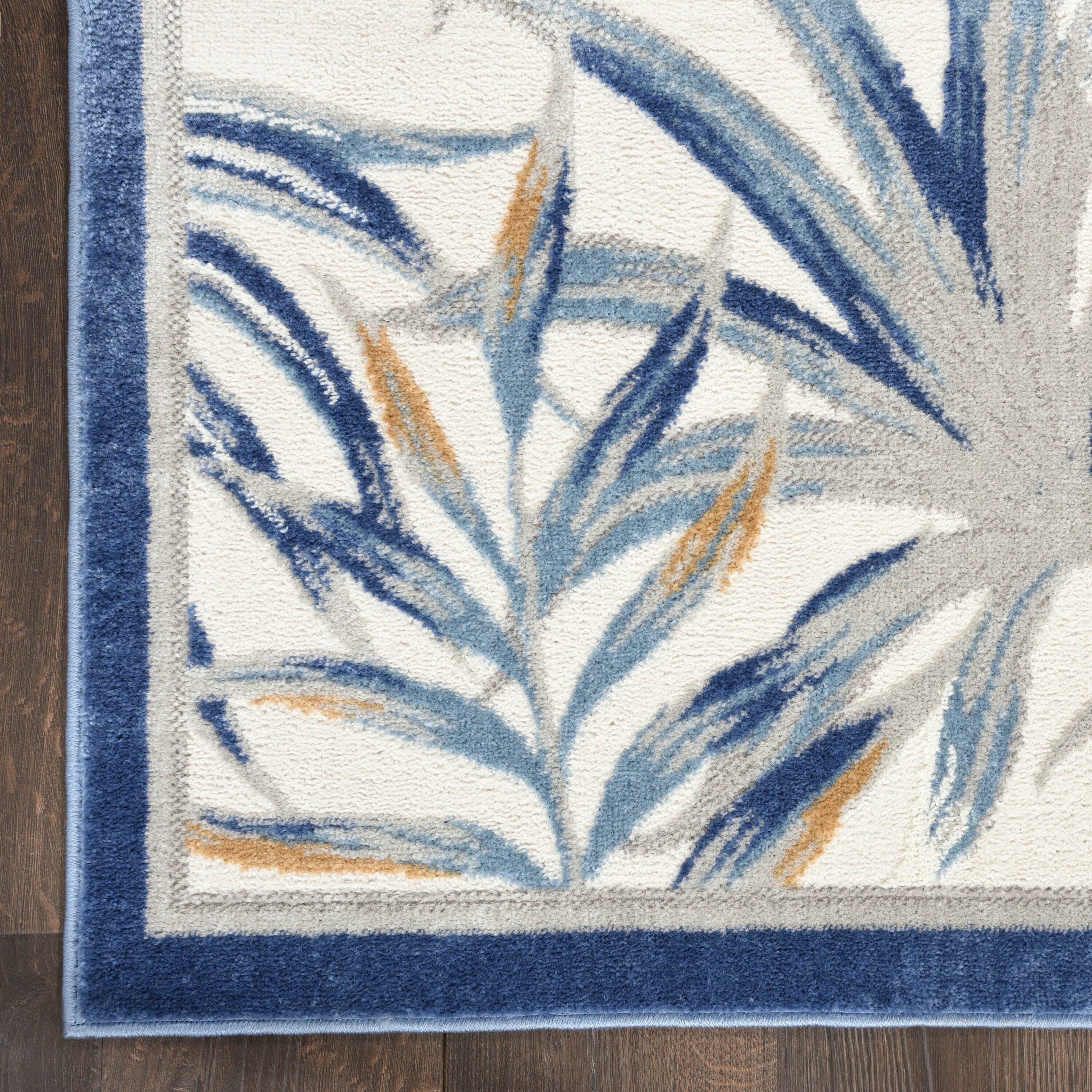 Nourison Home Reef Seaside 7'10" x 9'10" Area Rug, Ivory Blue, large