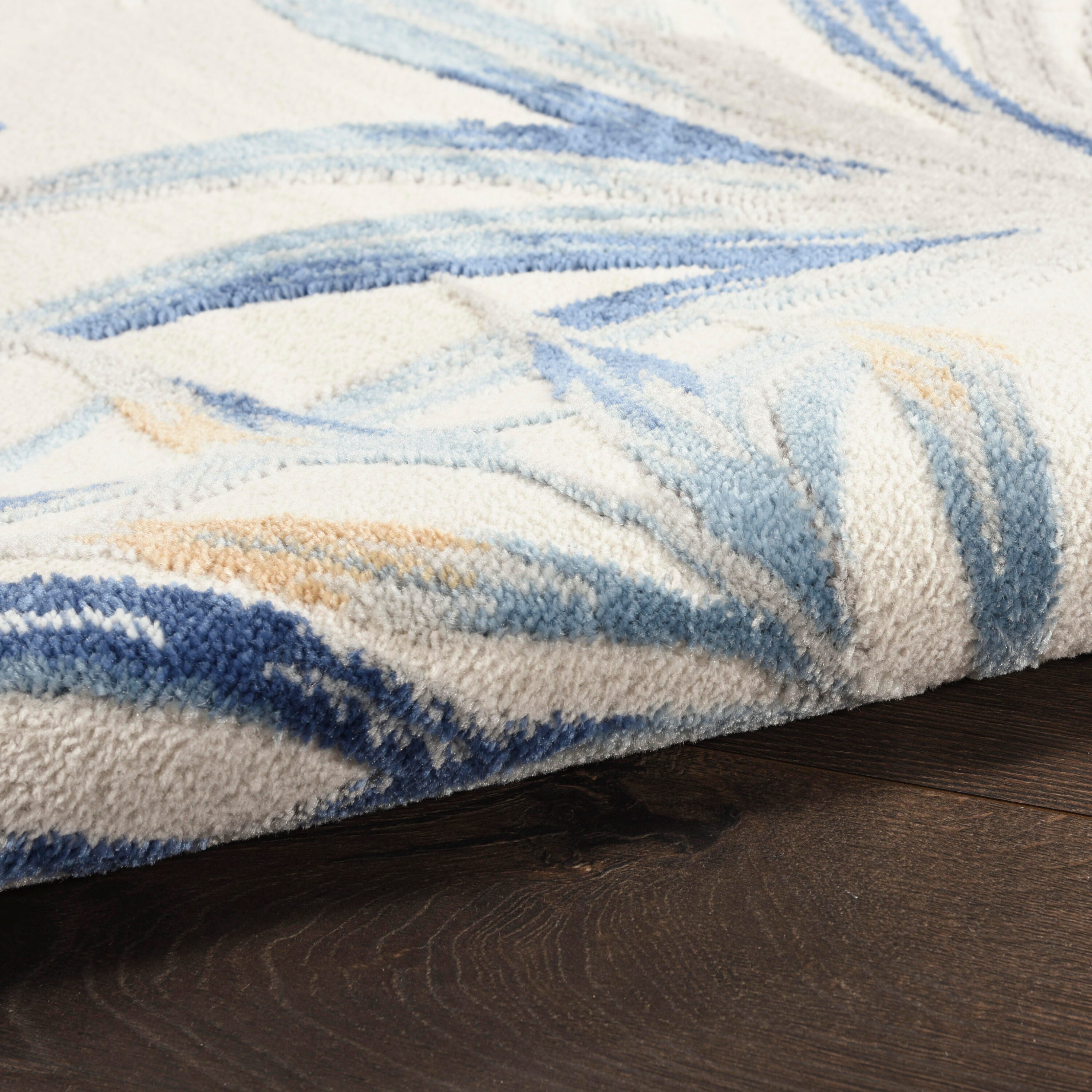 Nourison Home Reef Seaside 7'10" x 9'10" Area Rug, Ivory Blue, large