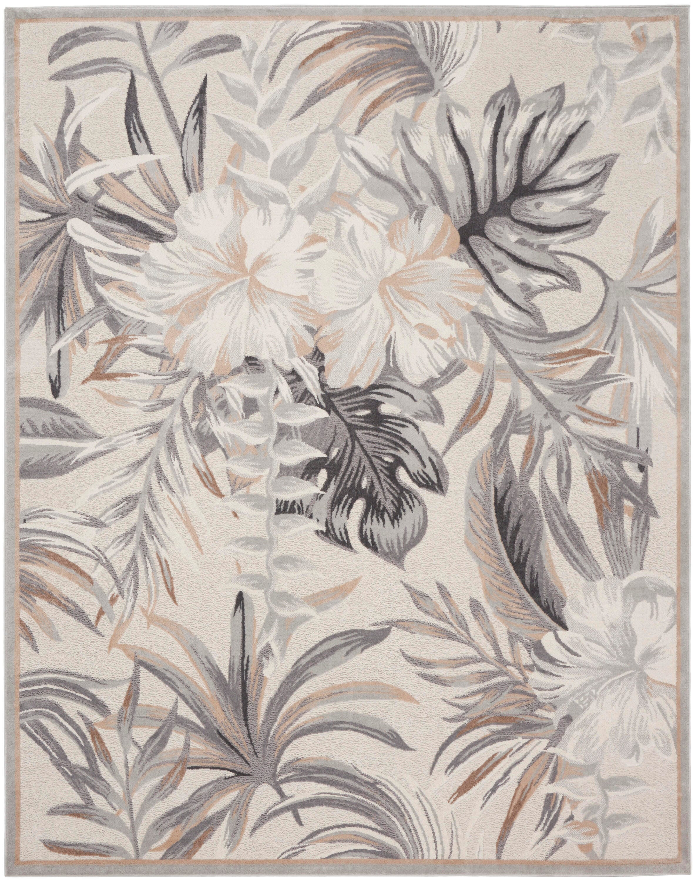 Nourison Home Reef Seaside 7'10" x 9'10" Area Rug, Ivory/Gray, large