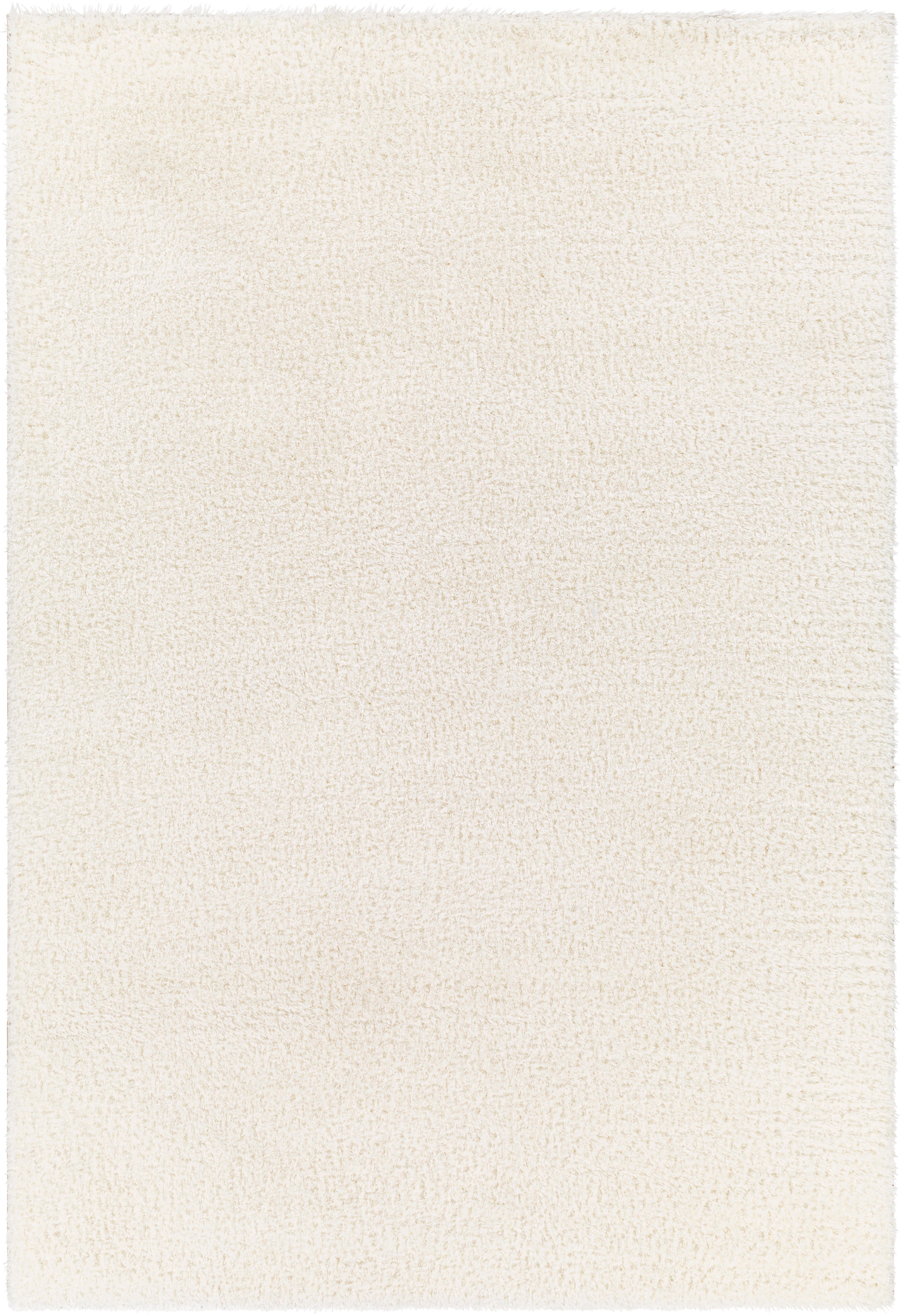 Surya Cloudy Shag 5'3" x 7' Solid Color Area Rug, Cream, large