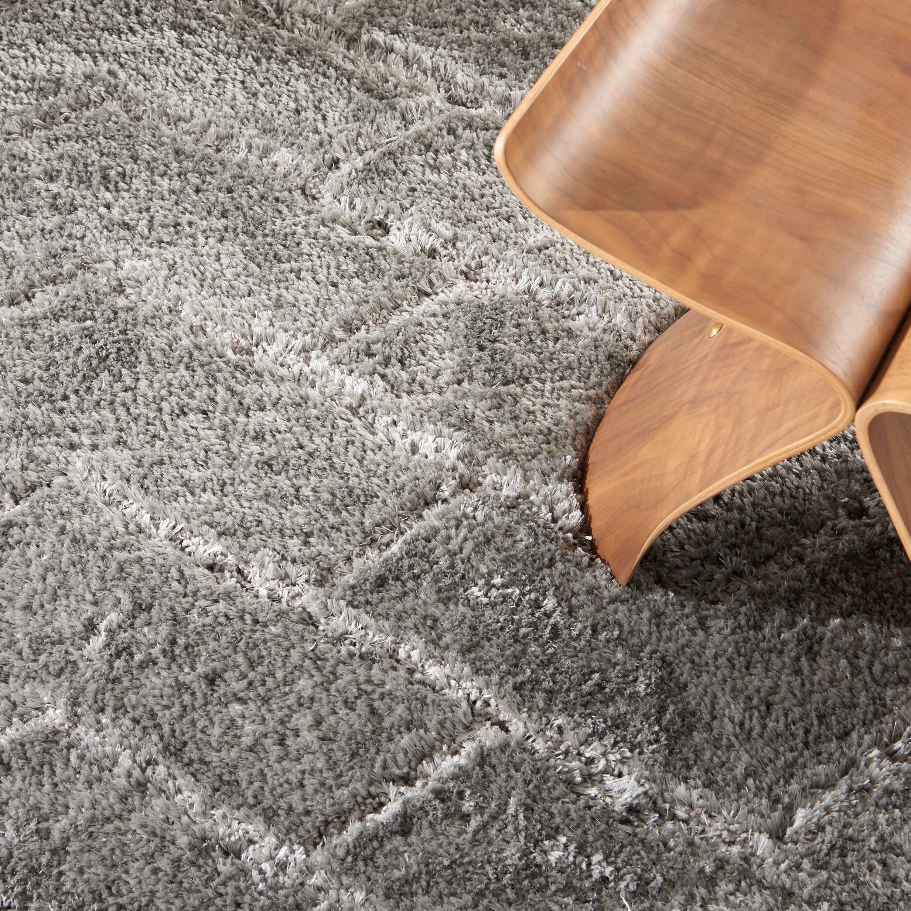 Nourison Nourison Dreamy Shag 5'3" x 7'3" Grey Shag Indoor Rug, Gray, large