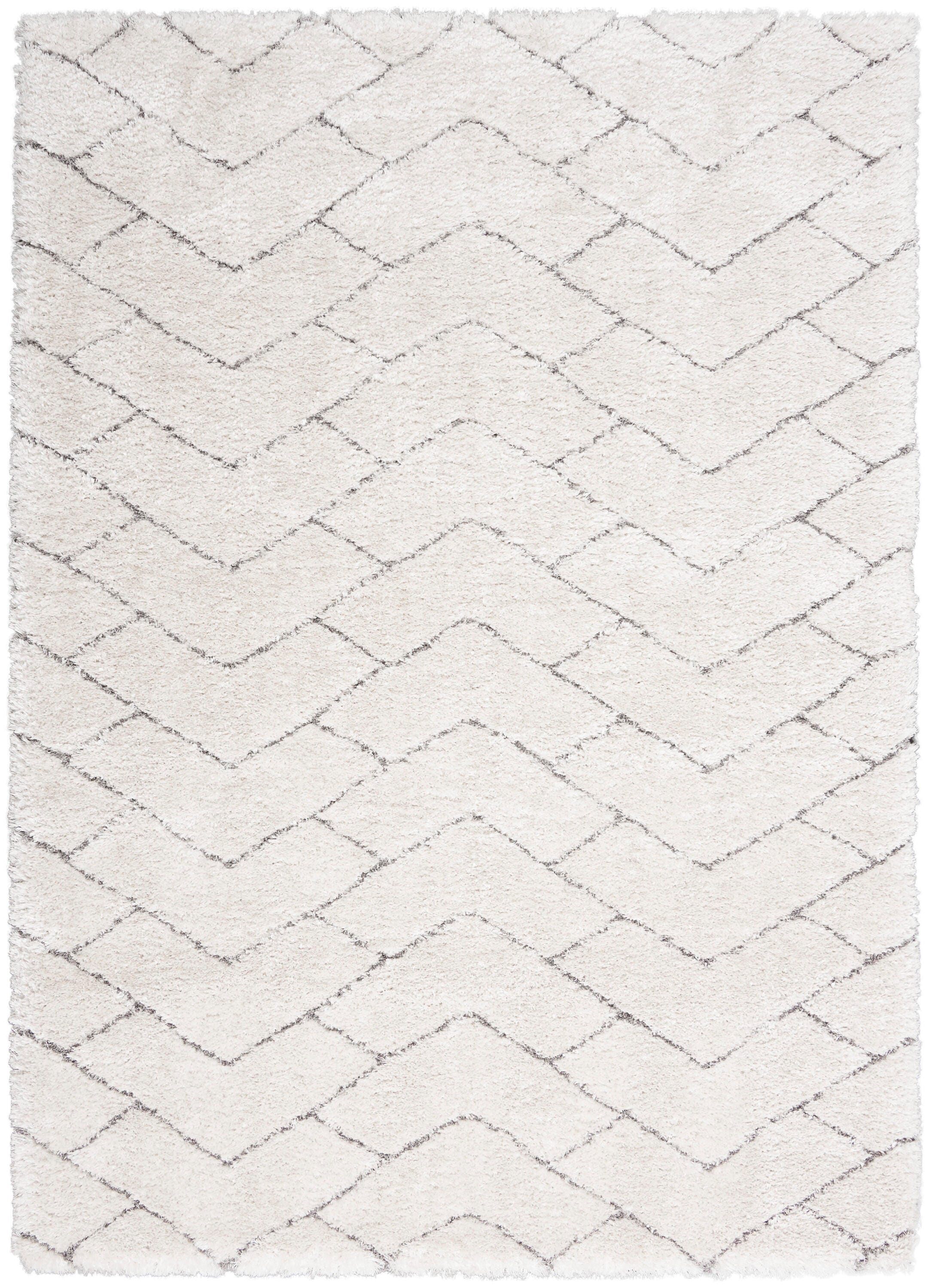 Nourison Nourison Dreamy Shag 5'3" x 7'3" Ivory/Grey Shag Indoor Rug, Ivory/Gray, large