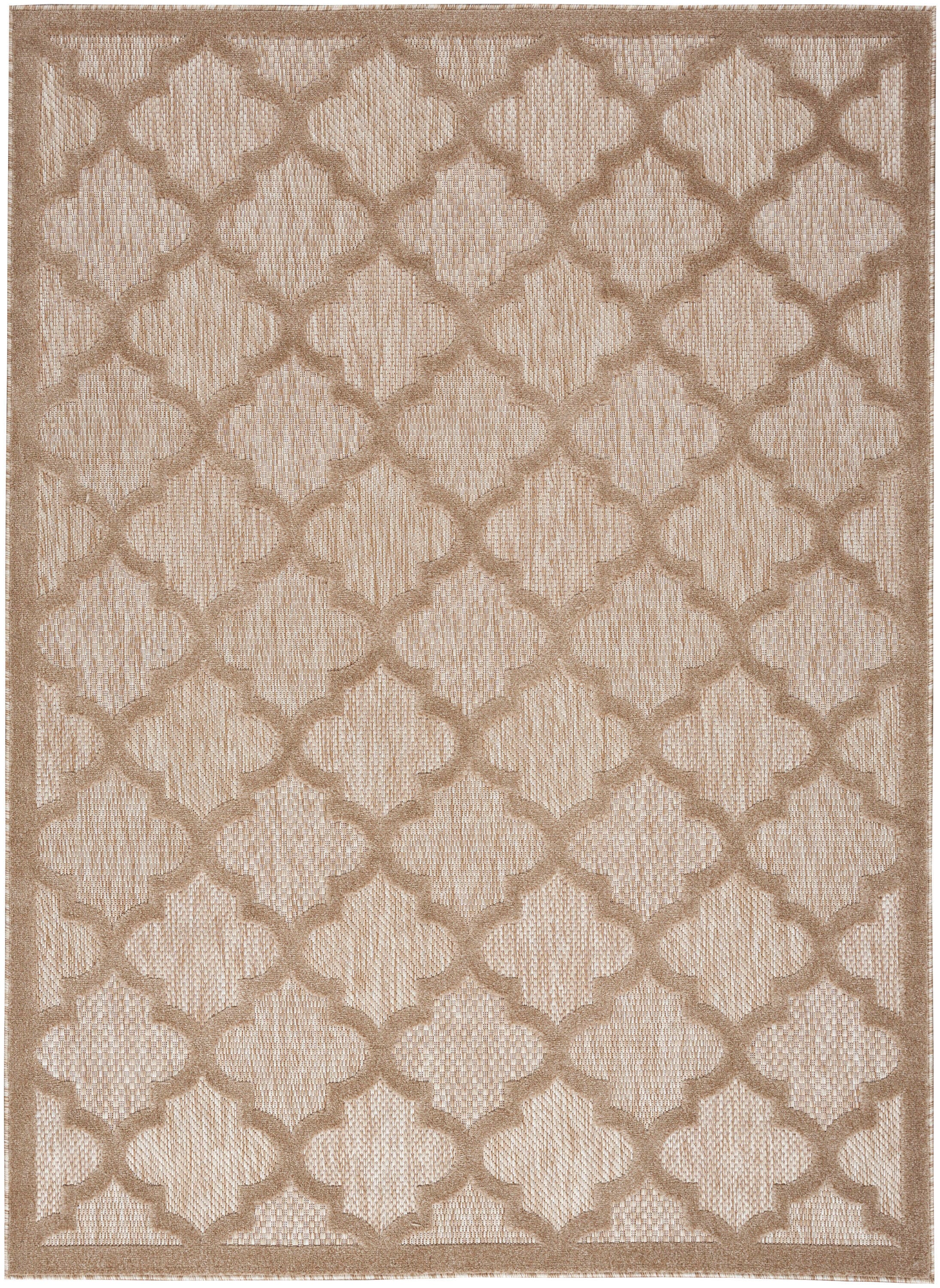 Nourison Home Nourison Easy Care 6' x 9' Natural Beige Modern Indoor/Outdoor Rug, Natural Beige, large