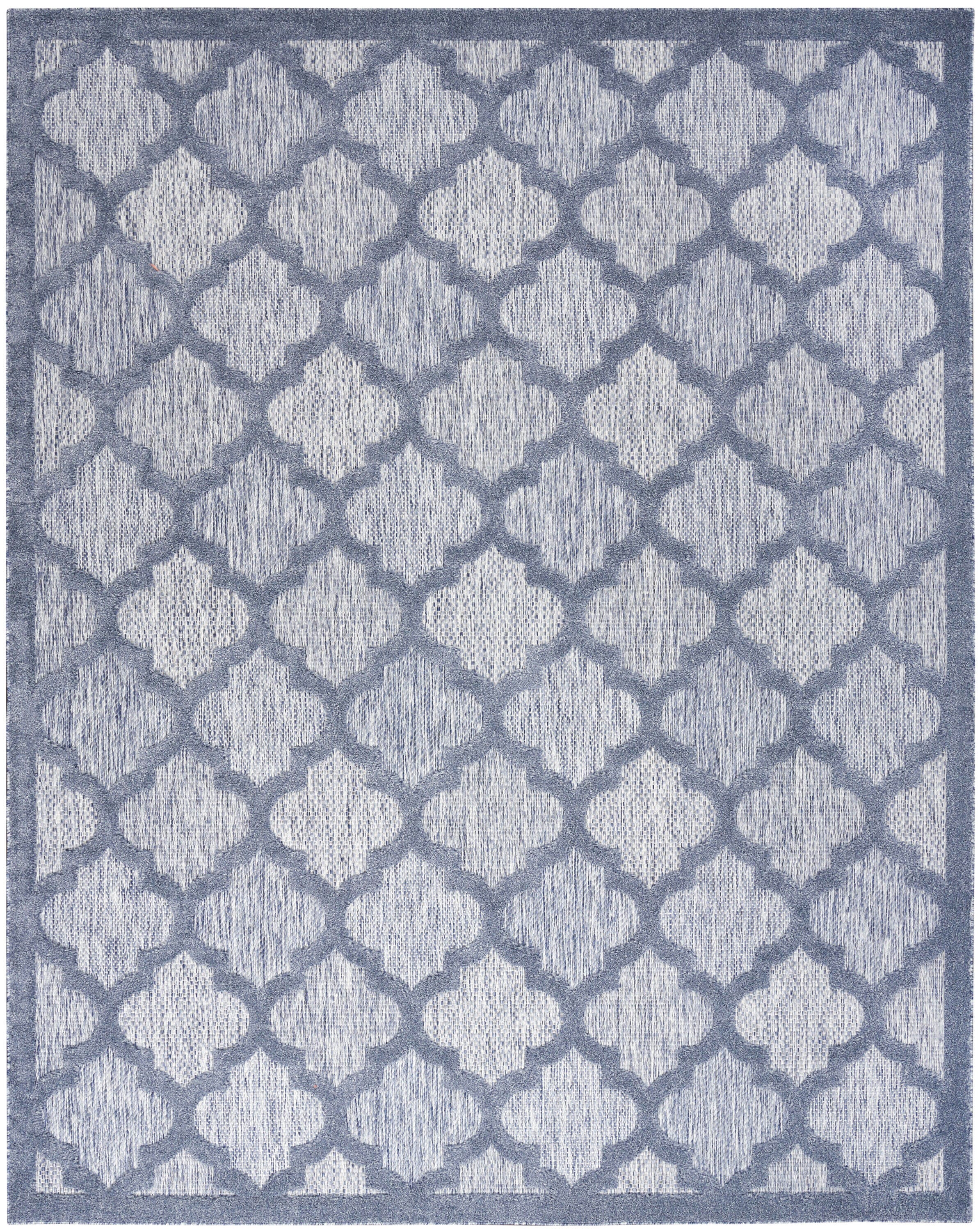 Nourison Home Nourison Easy Care 7' x 10' Denim Blue Modern Indoor/Outdoor Rug, Denim Blue, large