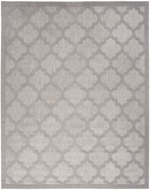 Nourison Home Nourison Easy Care 7' x 10' Silver Grey Modern Indoor/Outdoor Rug, Silver Gray, large