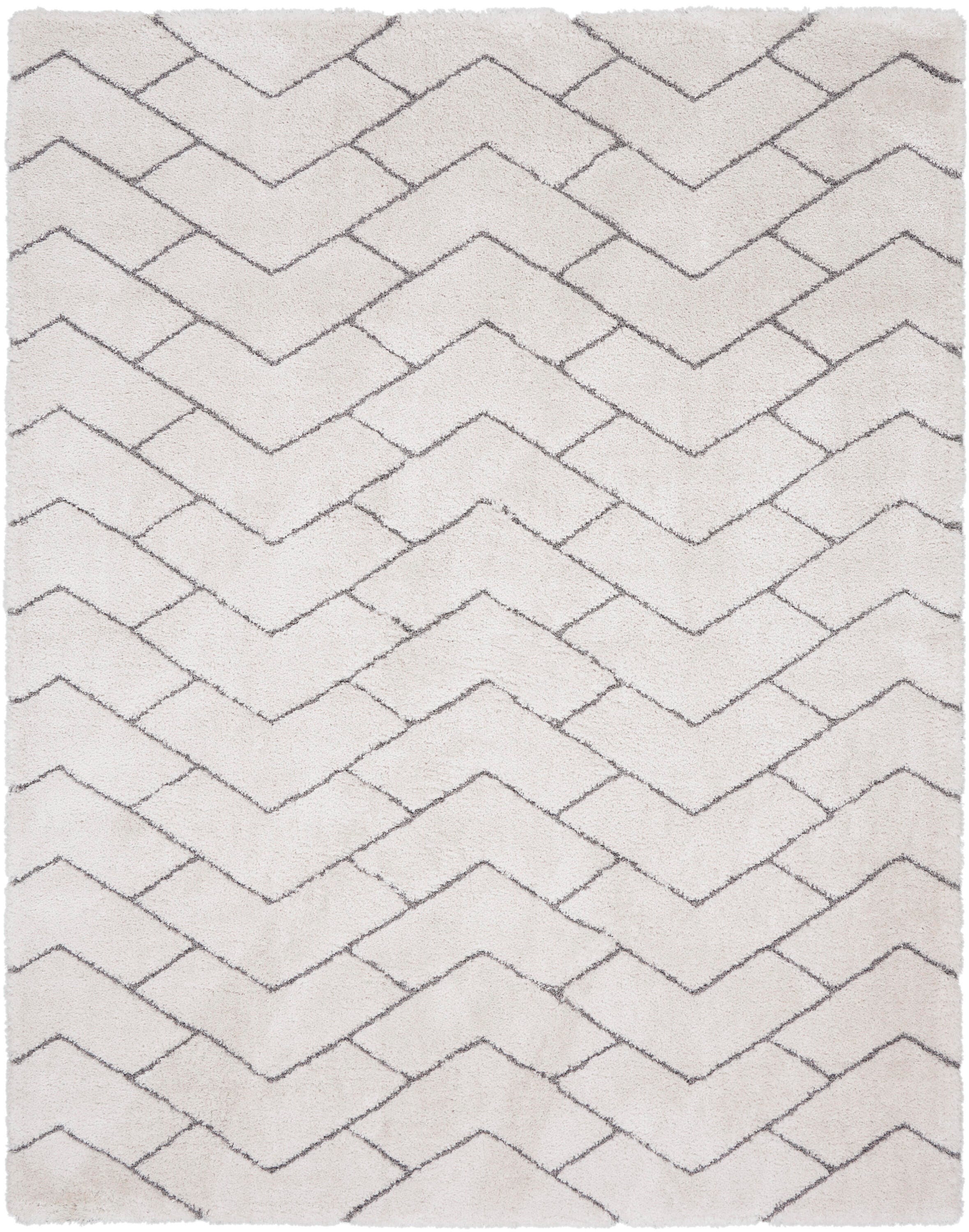 Nourison Nourison Dreamy Shag 7'10" x 9'10" Ivory/Grey Shag Indoor Rug, Ivory/Gray, large