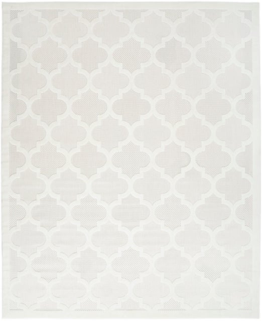 Nourison Home Easy Care 8' x 10' Ivory/White Modern Indoor/Outdoor Rug