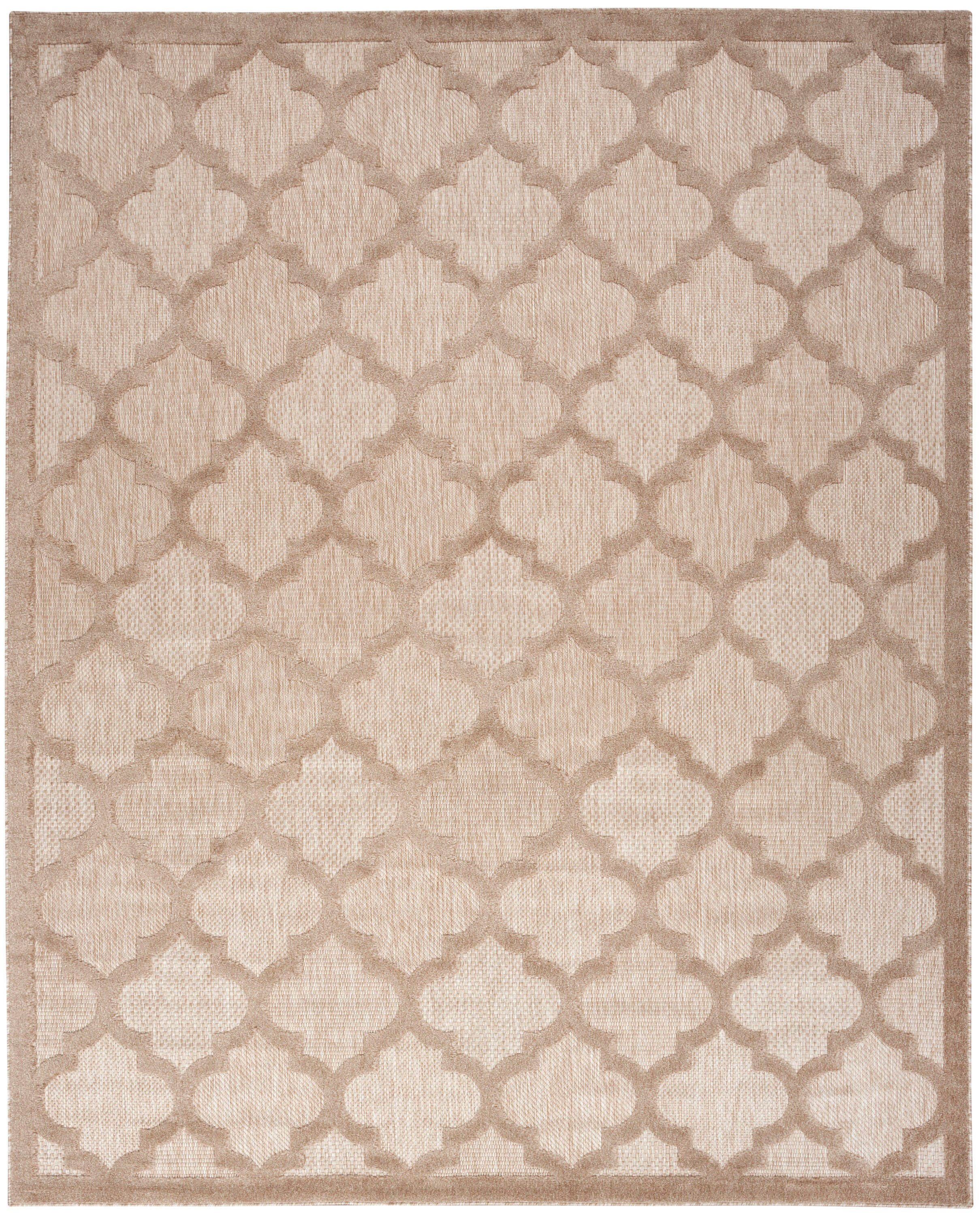 Nourison Home Nourison Easy Care 9' x 12' Natural Beige Modern Indoor/Outdoor Rug, Natural Beige, large