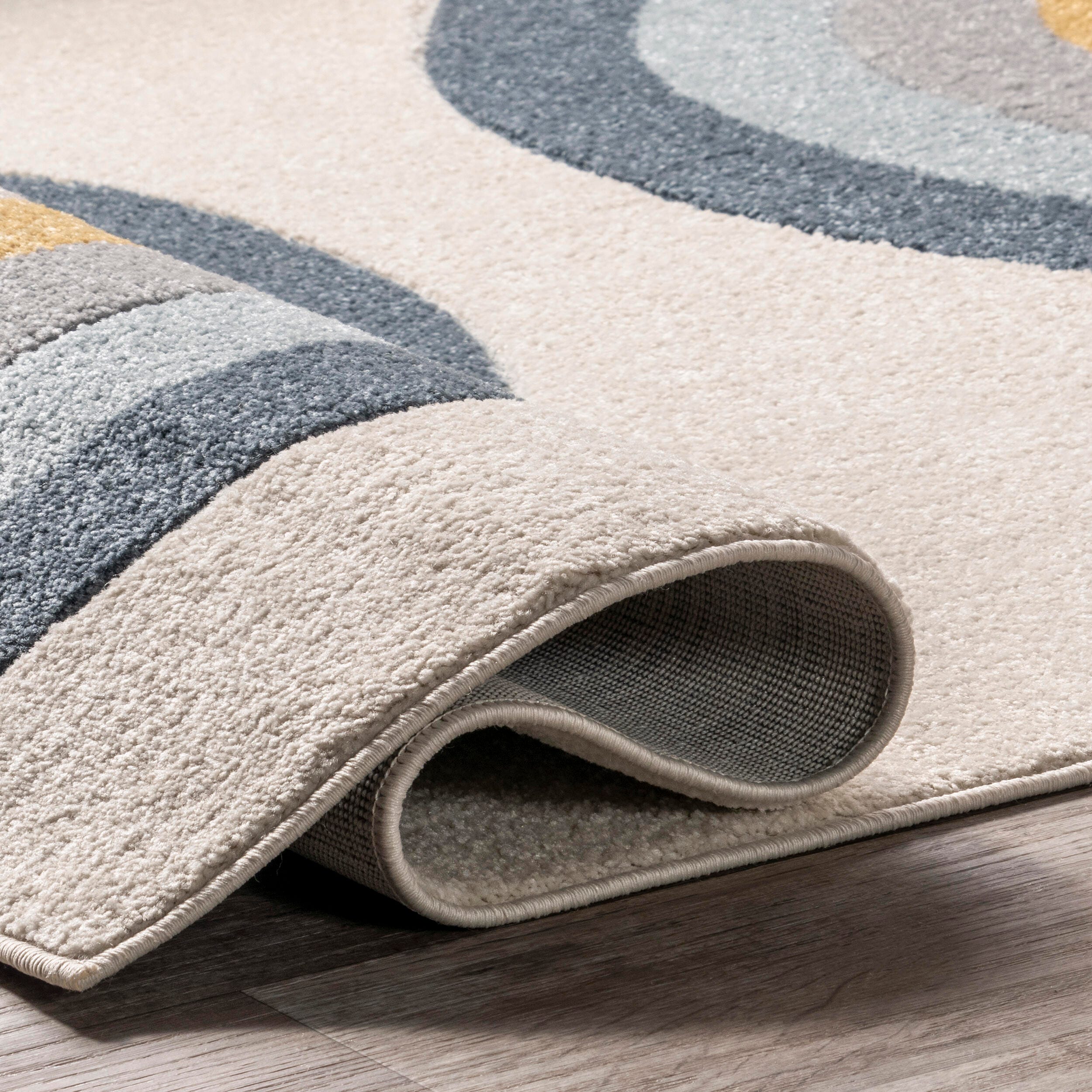 nuLOOM Jerri Double Half Rainbow Kids Area Rug, Beige, large