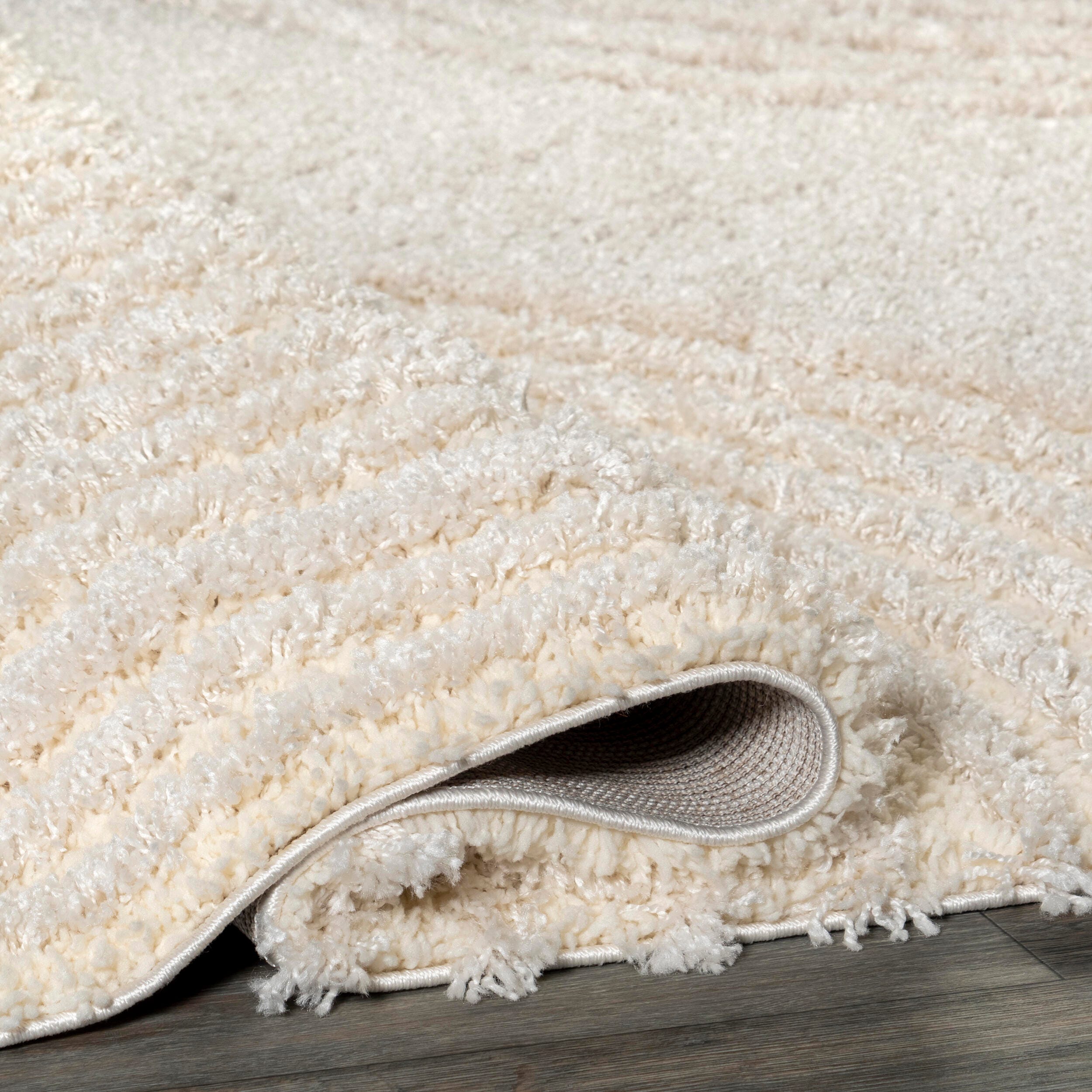 nuLOOM Gloria Abstract Shag Area Rug, Beige, large