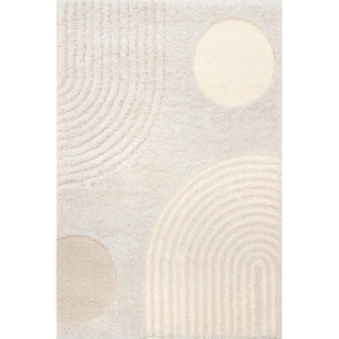 nuLOOM Gloria Abstract Shag Area Rug, Beige, rollover