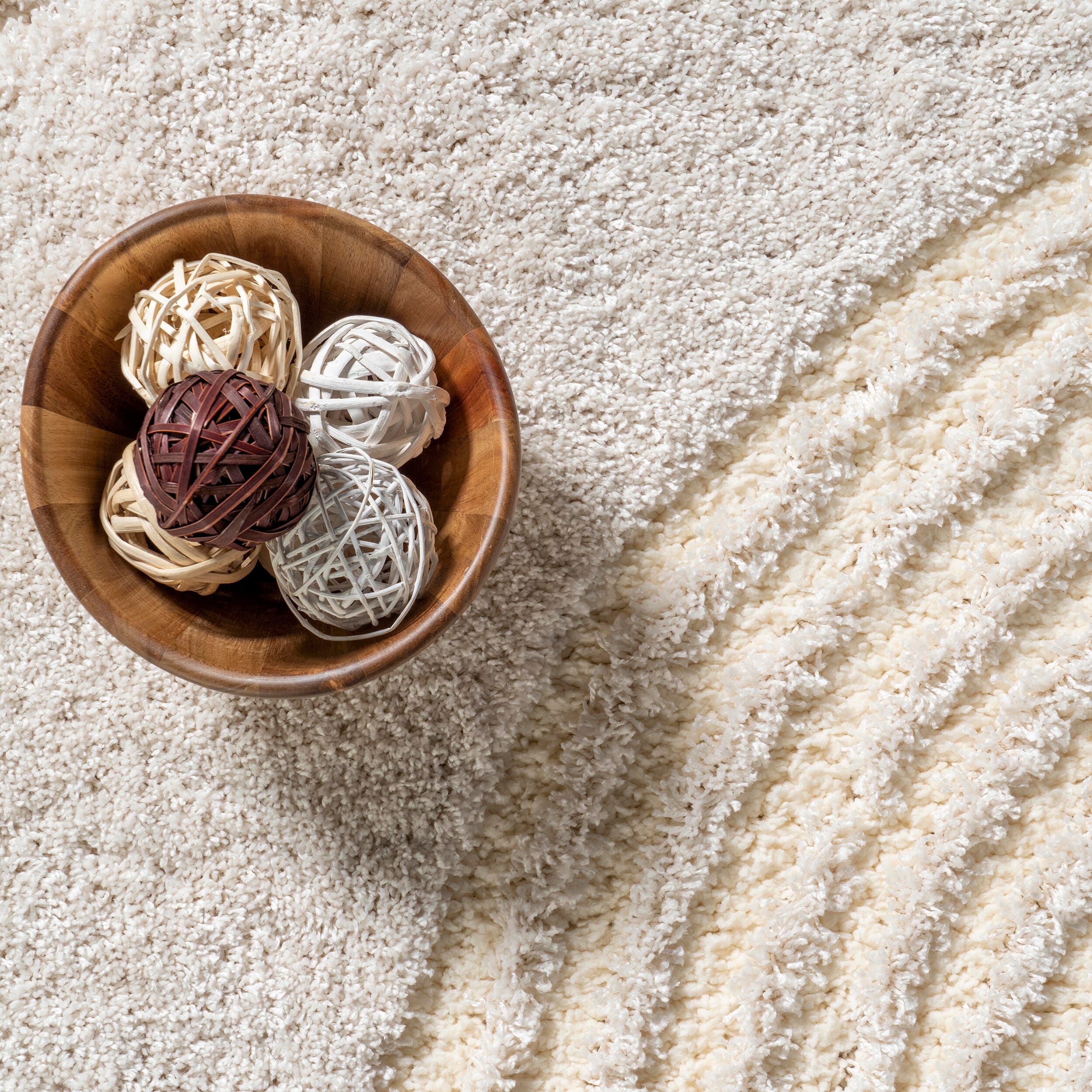 nuLOOM Gloria Abstract Shag Area Rug, Beige, large