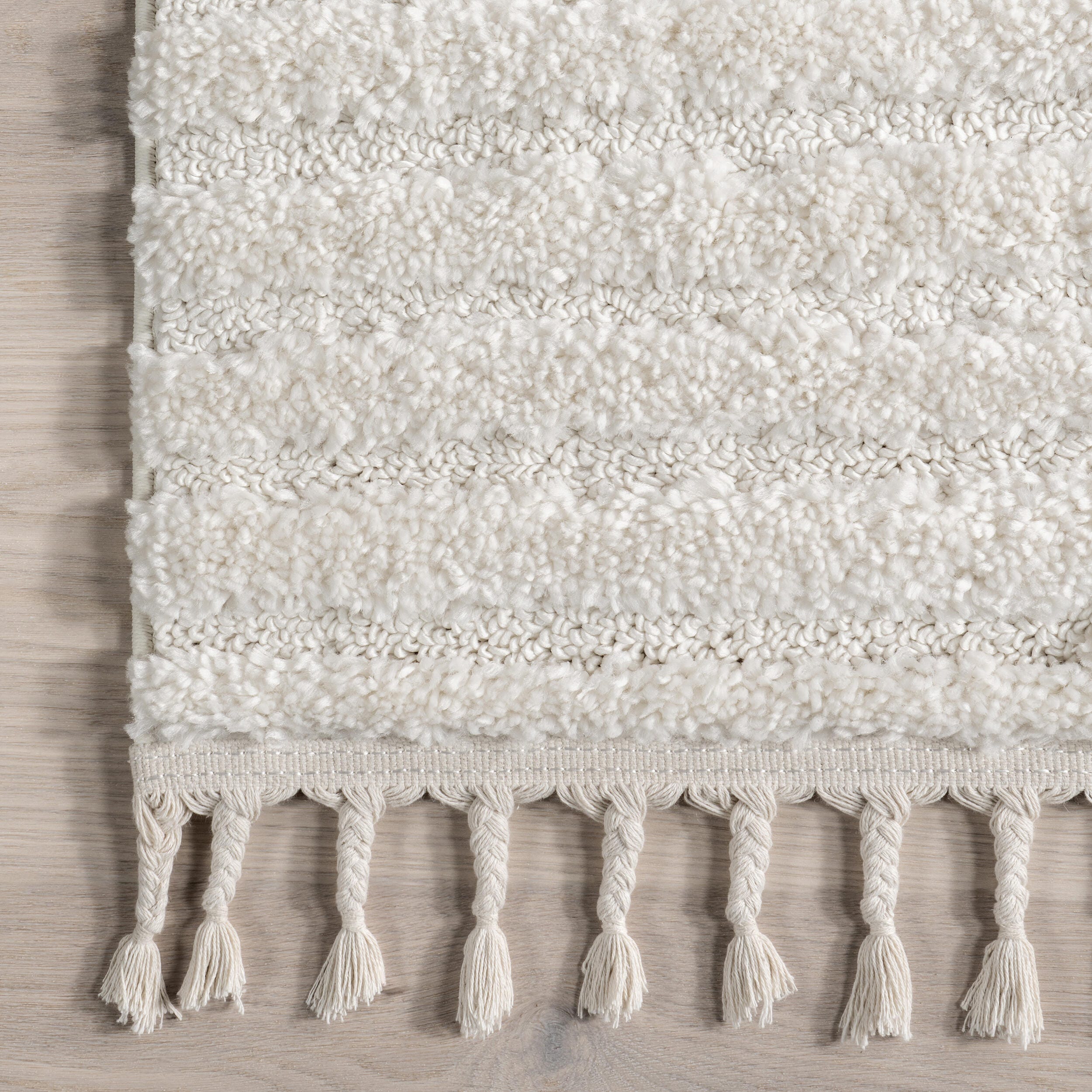 nuLOOM Risette 3' x 8' Runner Rug, Ivory, large