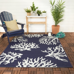 Balta Rugs Kaito 5' 3" x 7' Area Rug, Dark Blue, rollover