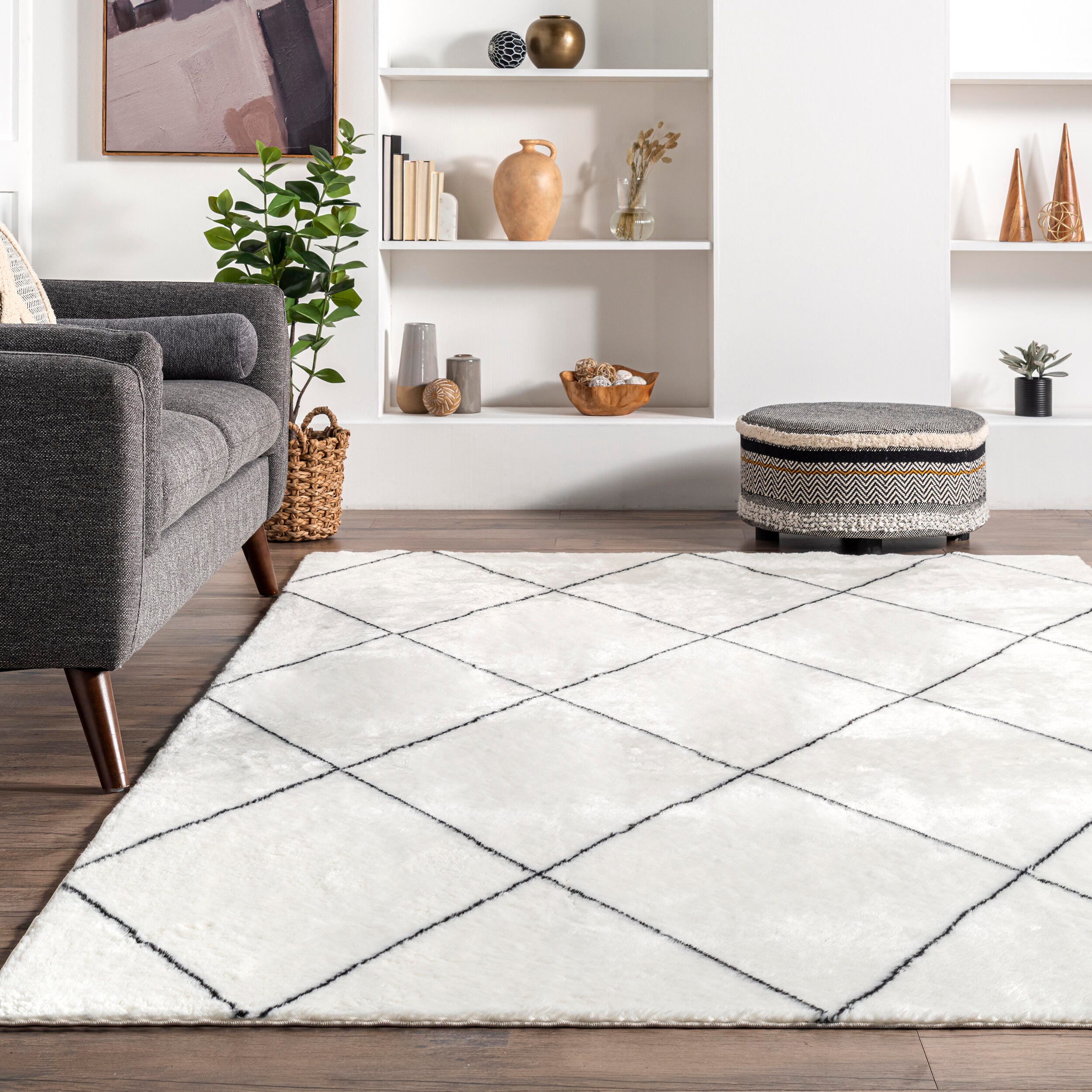 Nuloom Roxana 5' x 8' Area Rug, Ivory, large