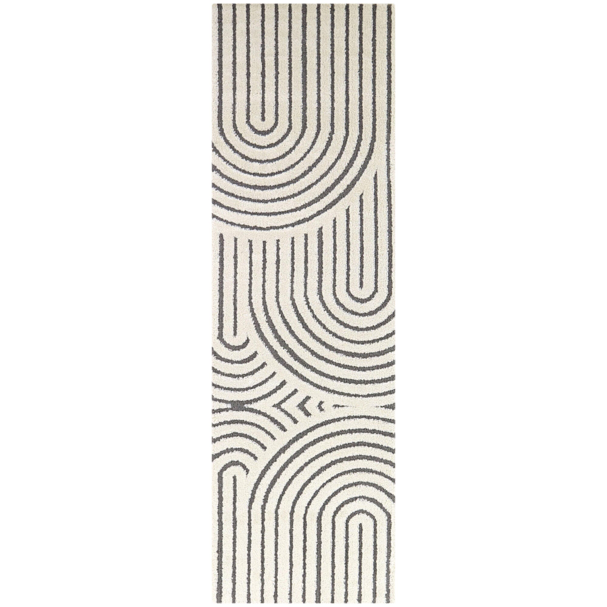 Balta Rugs Caserio 2' 2" x 7' Runner Rug, Cream/Gray, large