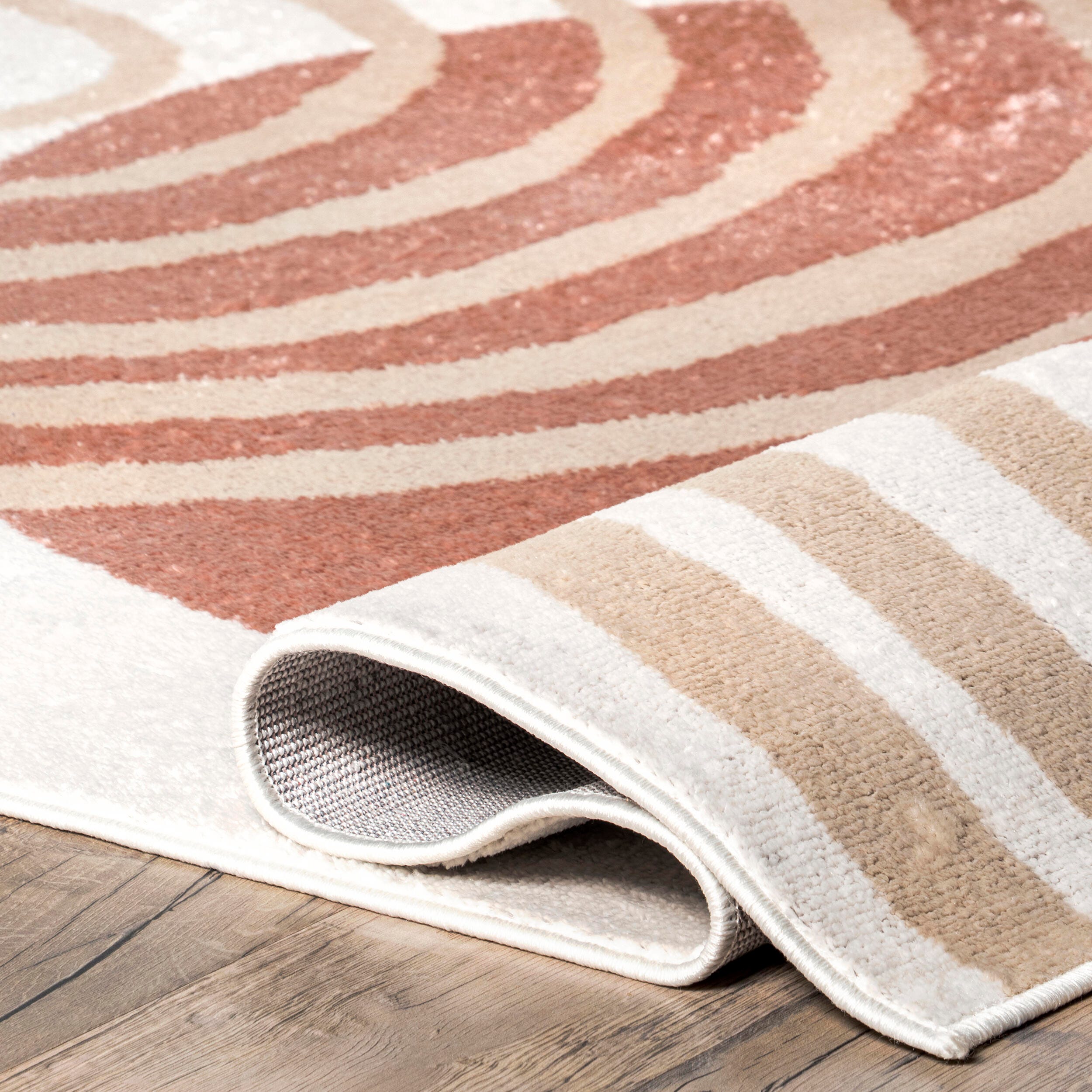 nuLOOM Shandra Abstract Sky Area Rug, Blush, large