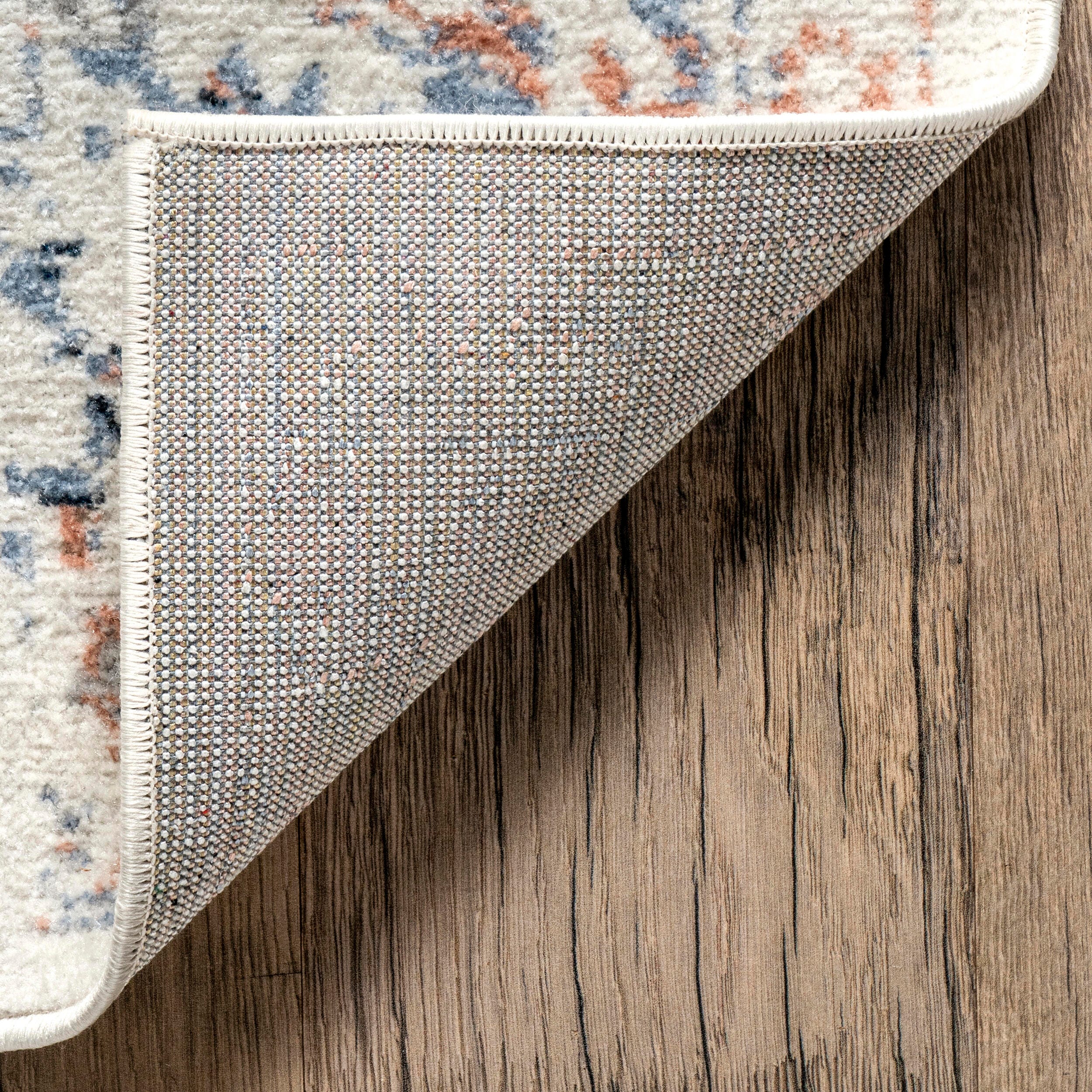nuLOOM Everlee Faded Persian Machine Washable Area Rug, Beige, large