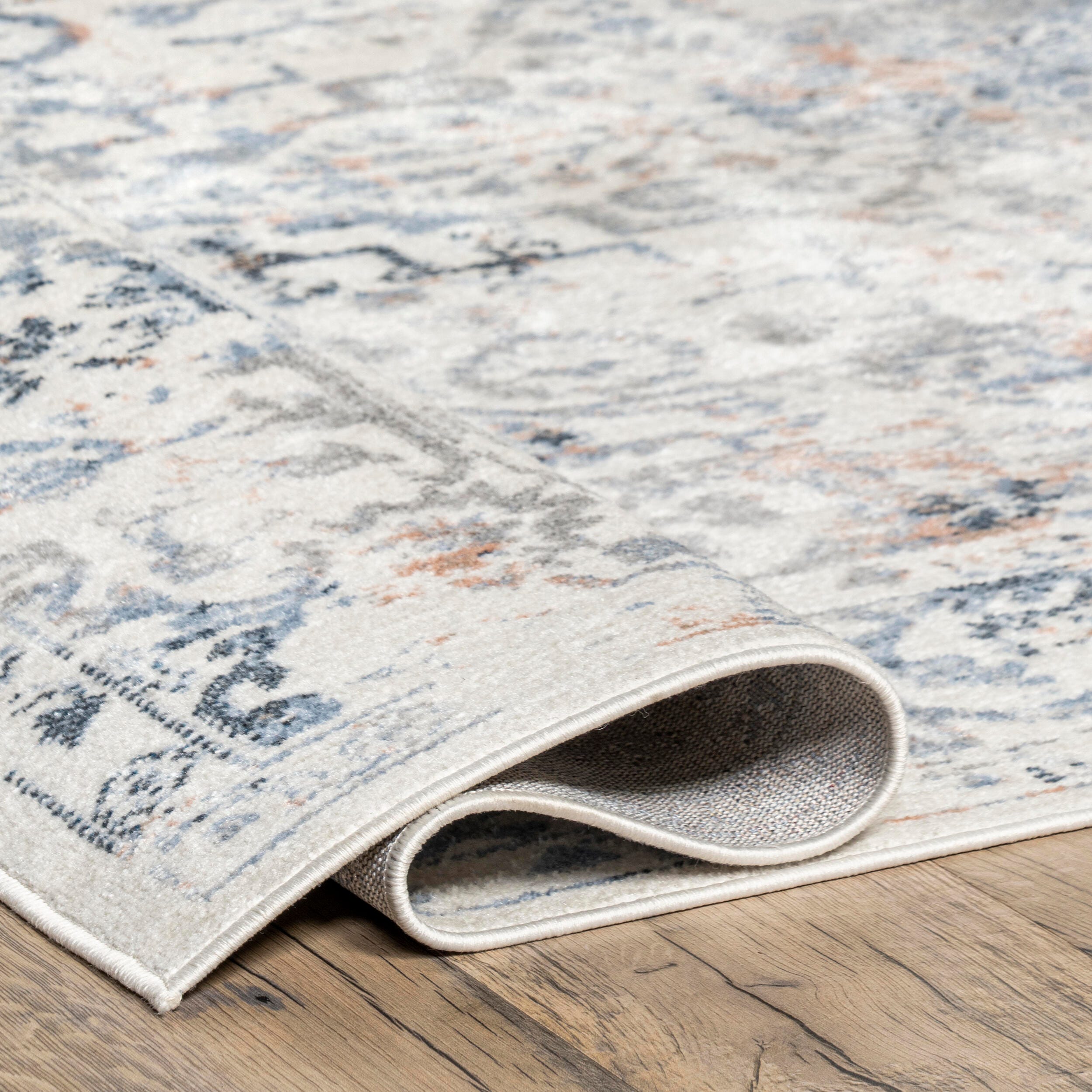 nuLOOM Everlee Faded Persian Machine Washable Area Rug, Beige, large