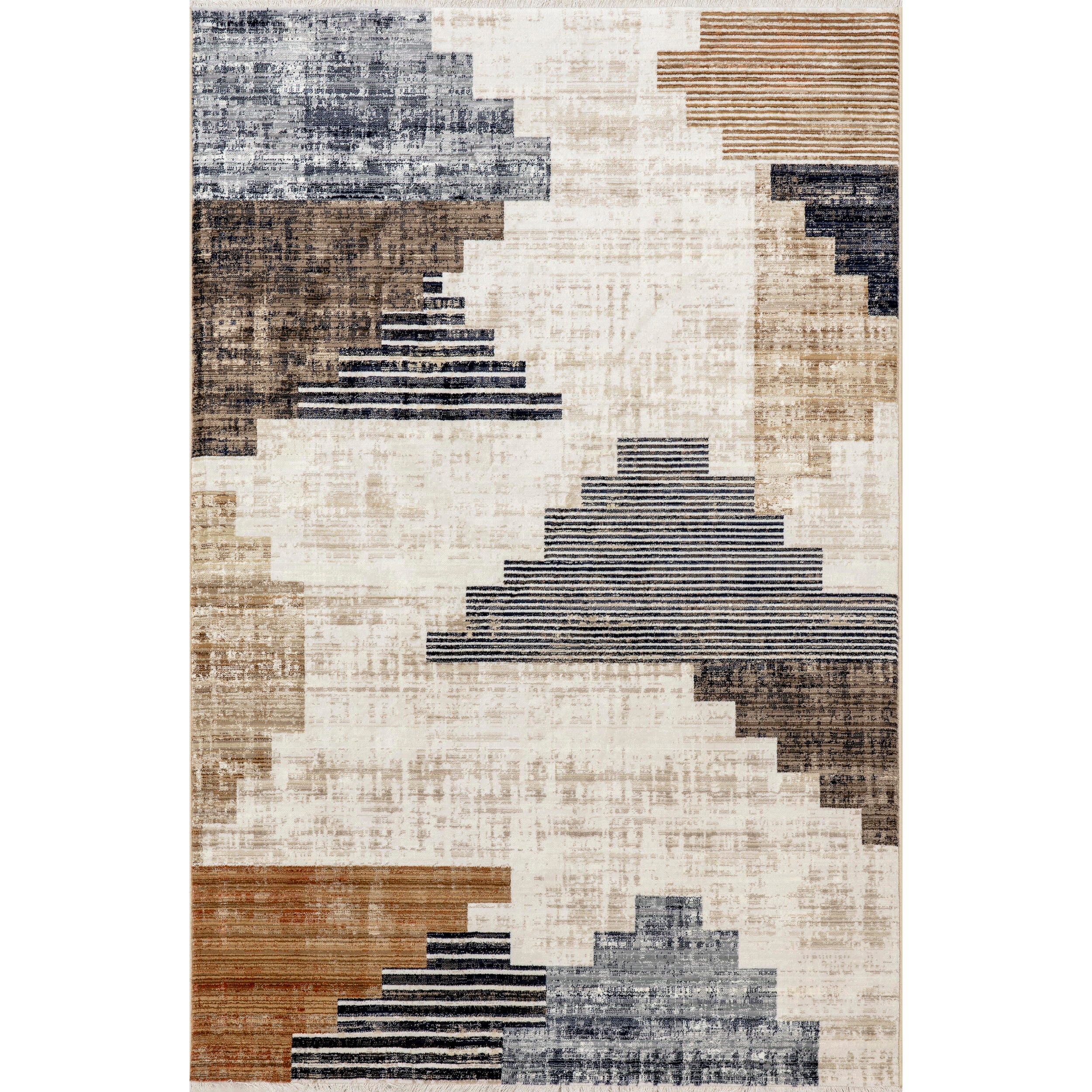 nuLOOM Vanita Transitional Southwestern Fringe Area Rug, Beige, large