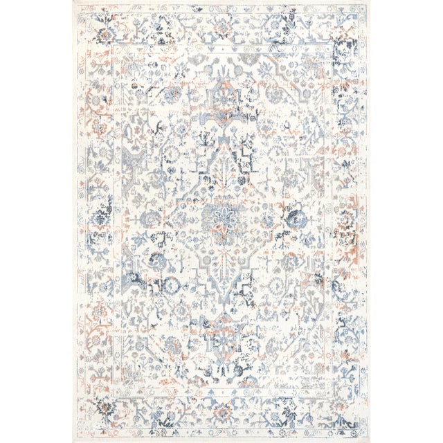 nuLOOM Everlee Faded Persian Machine Washable Area Rug