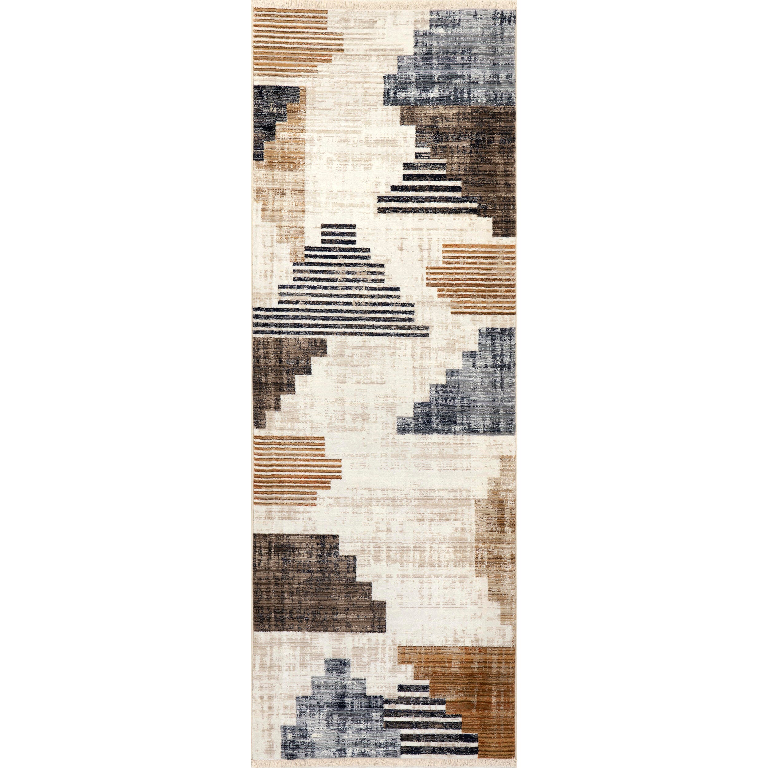 nuLOOM Vanita Transitional Southwestern Fringe Area Rug, Beige, large