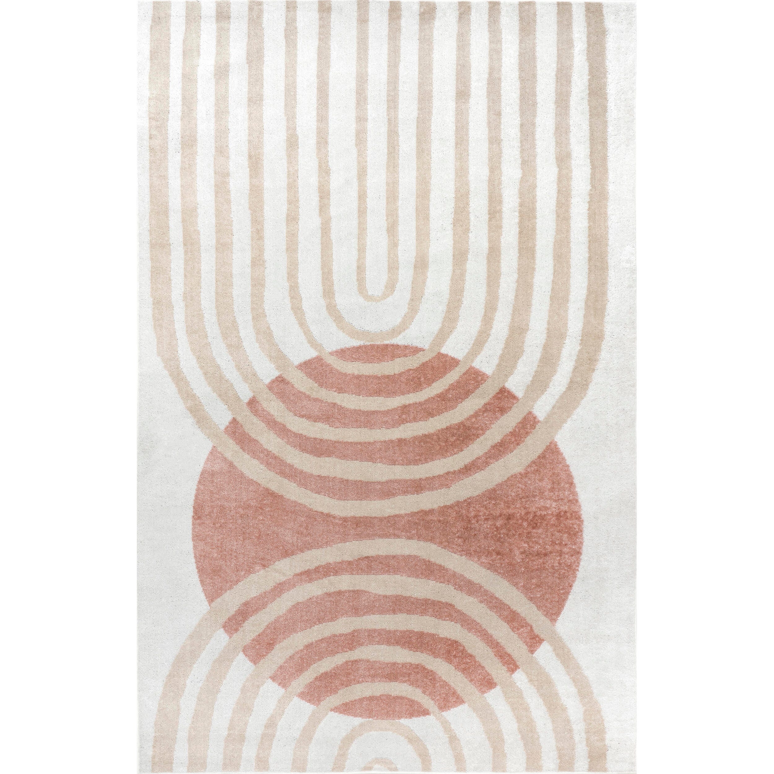 nuLOOM Shandra Abstract Sky Area Rug, Blush, large