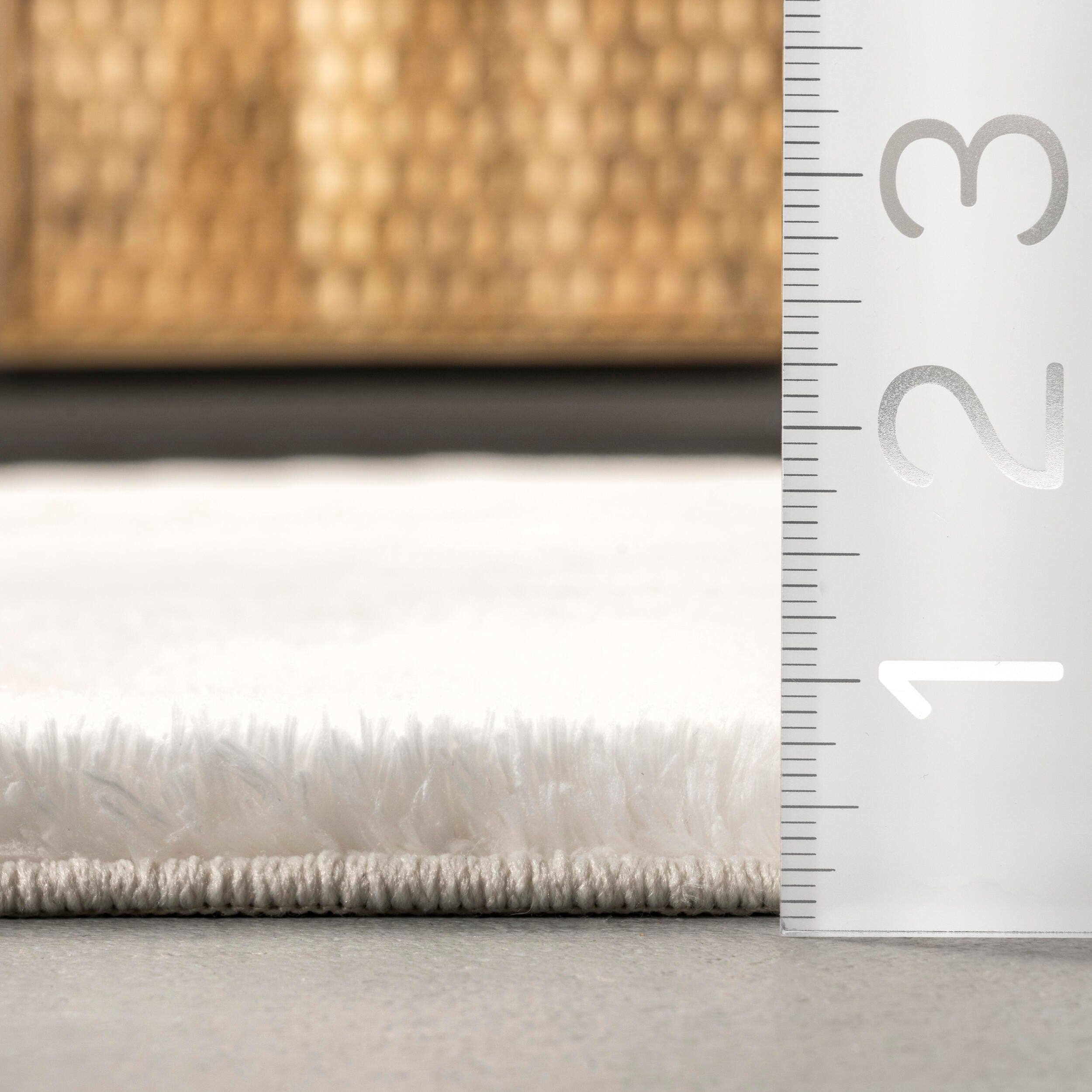 nuLOOM Loni Solid Machine Washable Shag Area Rug, White, large