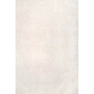 nuLOOM Loni Solid Machine Washable Shag Area Rug, White, large