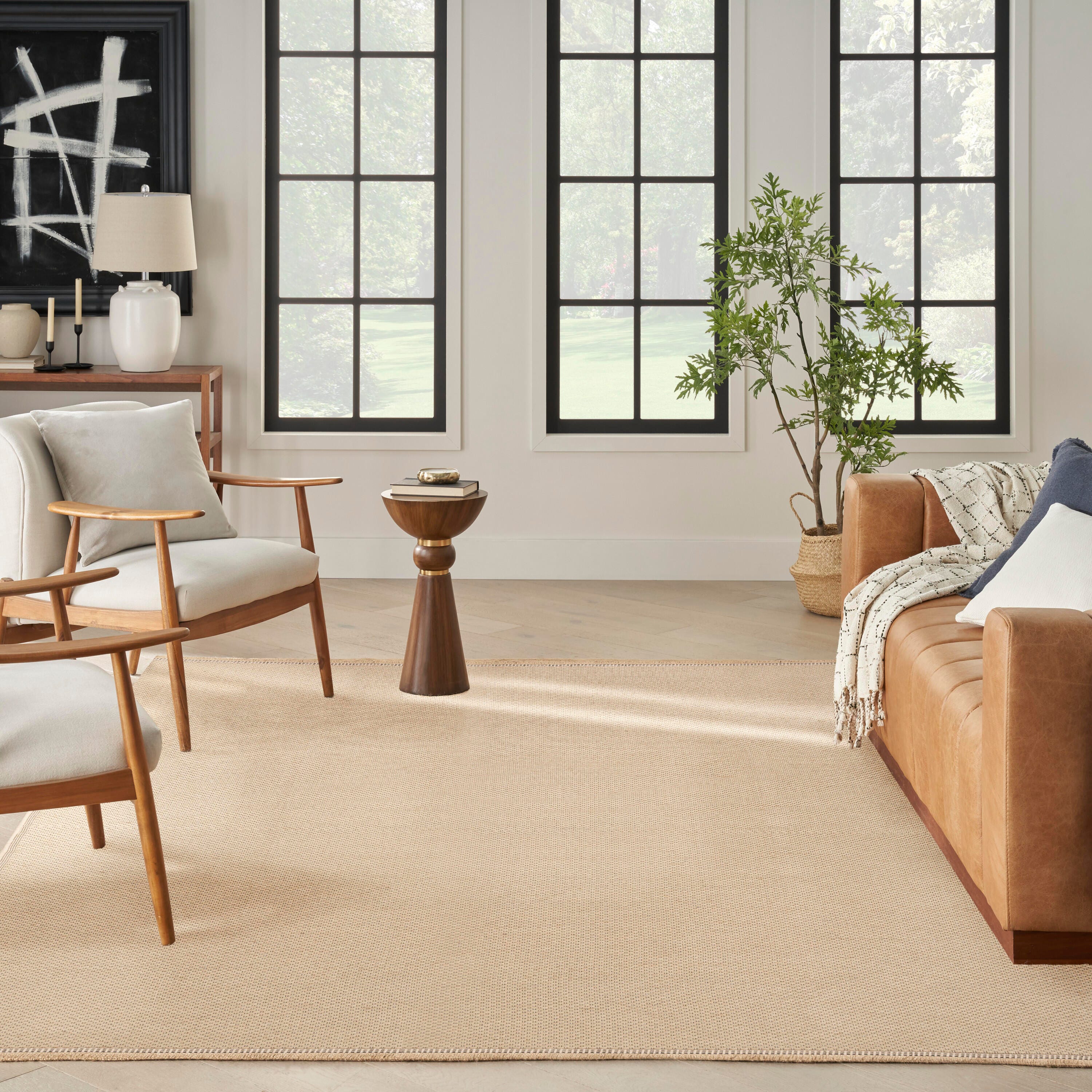 Nourison Home Nourison Washable Jute Rug, Natural, large