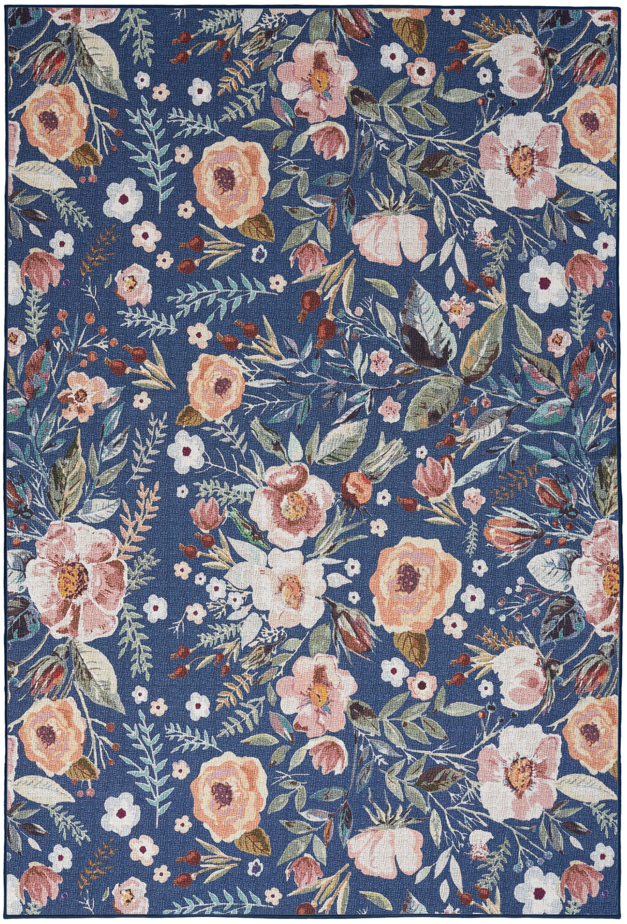 Nourison Home Machine Washable Series Rug, Navy Multi, large